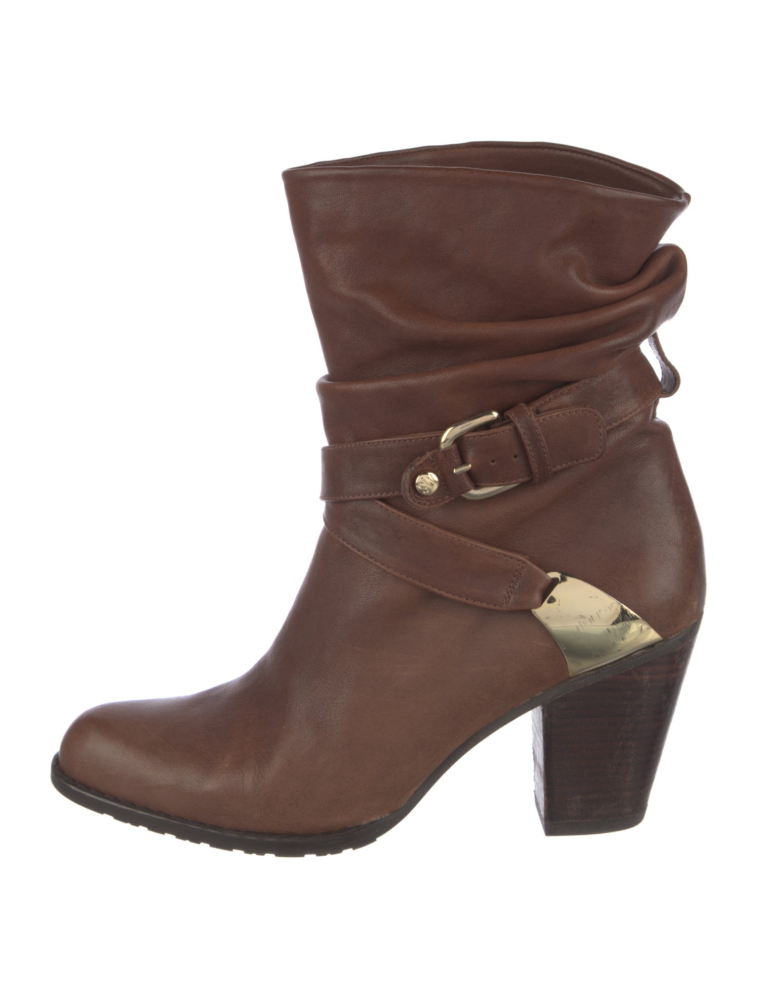 Stuart Weitzman Leather Moto Boots