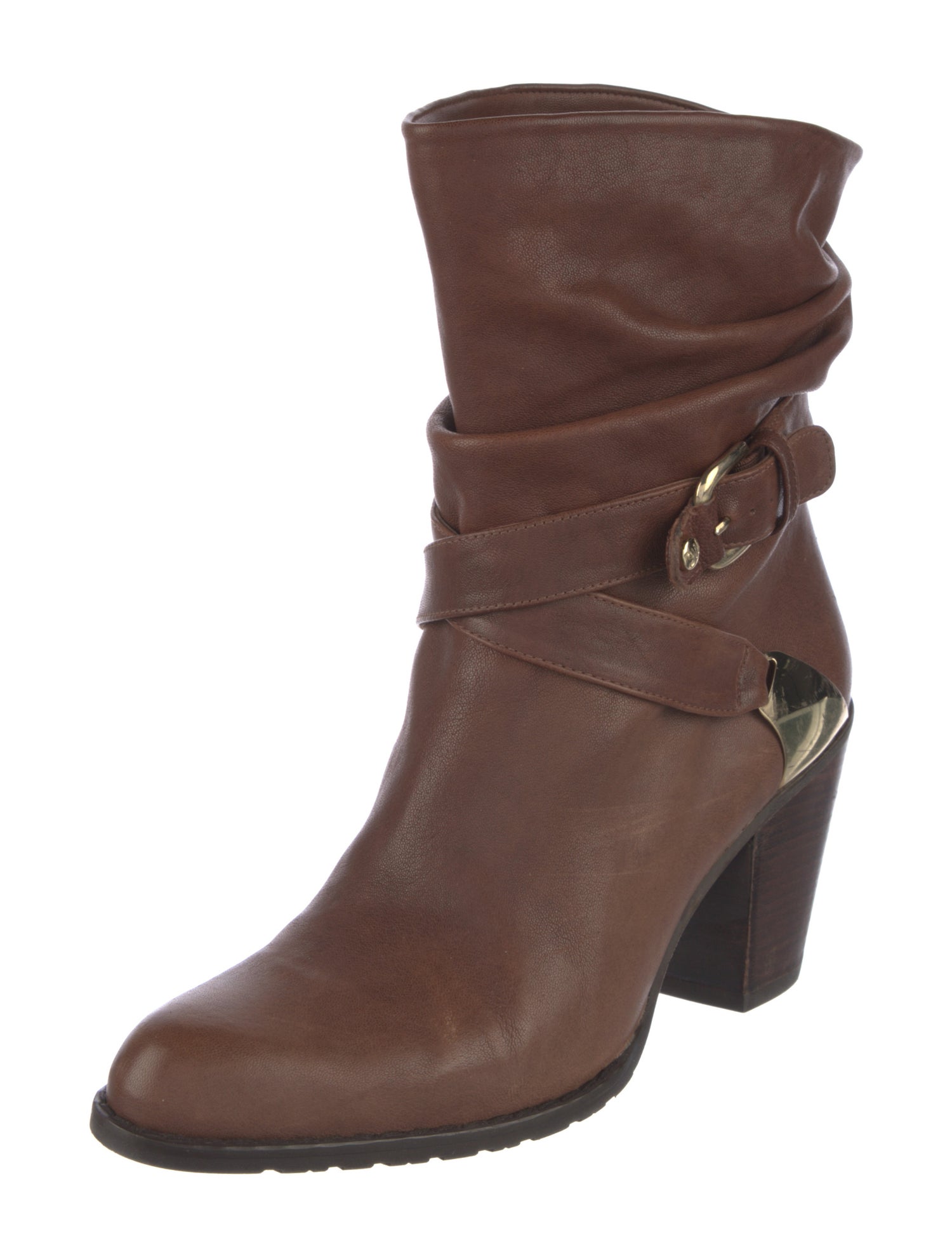 Stuart Weitzman Leather Moto Boots