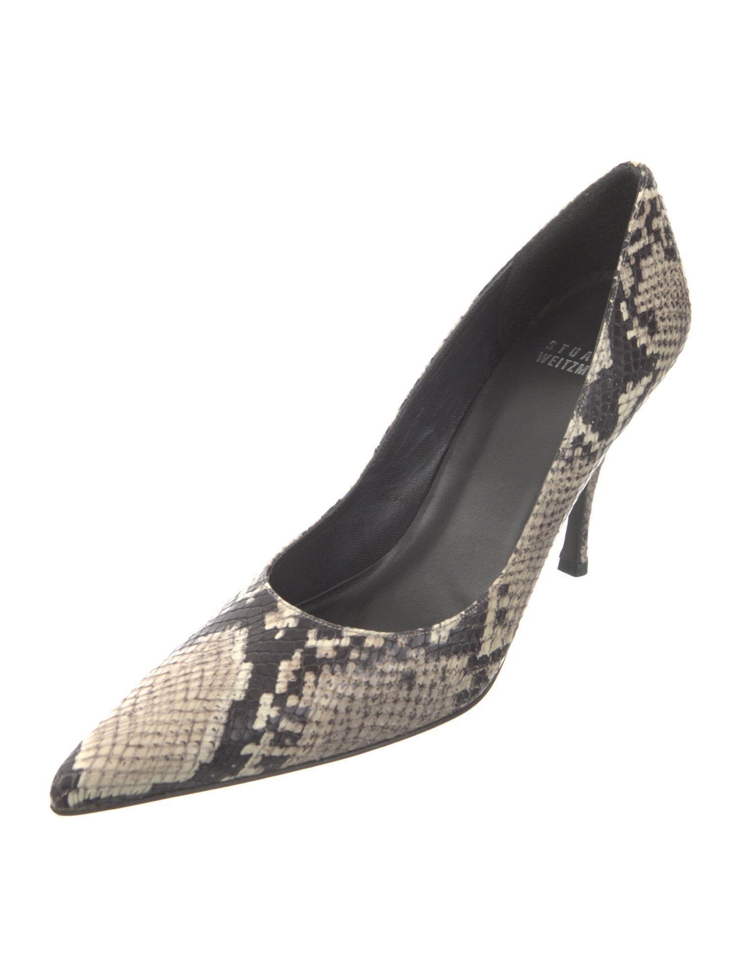 Stuart Weitzman Embossed Leather Animal Print Pumps