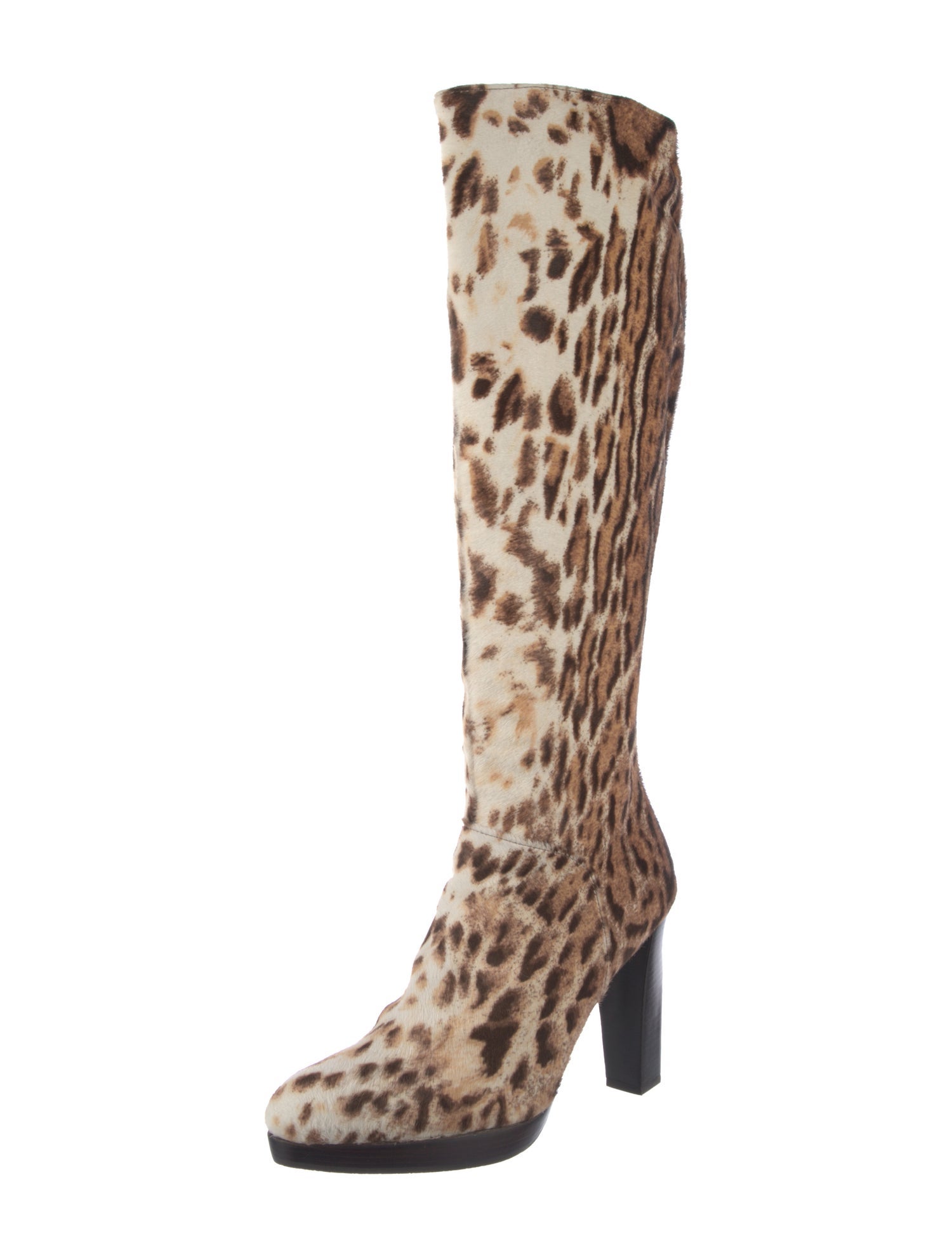 Stuart Weitzman Ponyhair Animal Print Boots