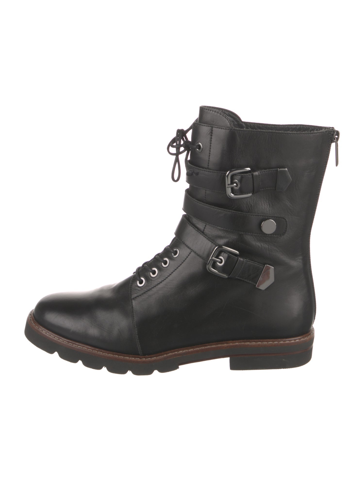 Stuart Weitzman Leather Combat Boots