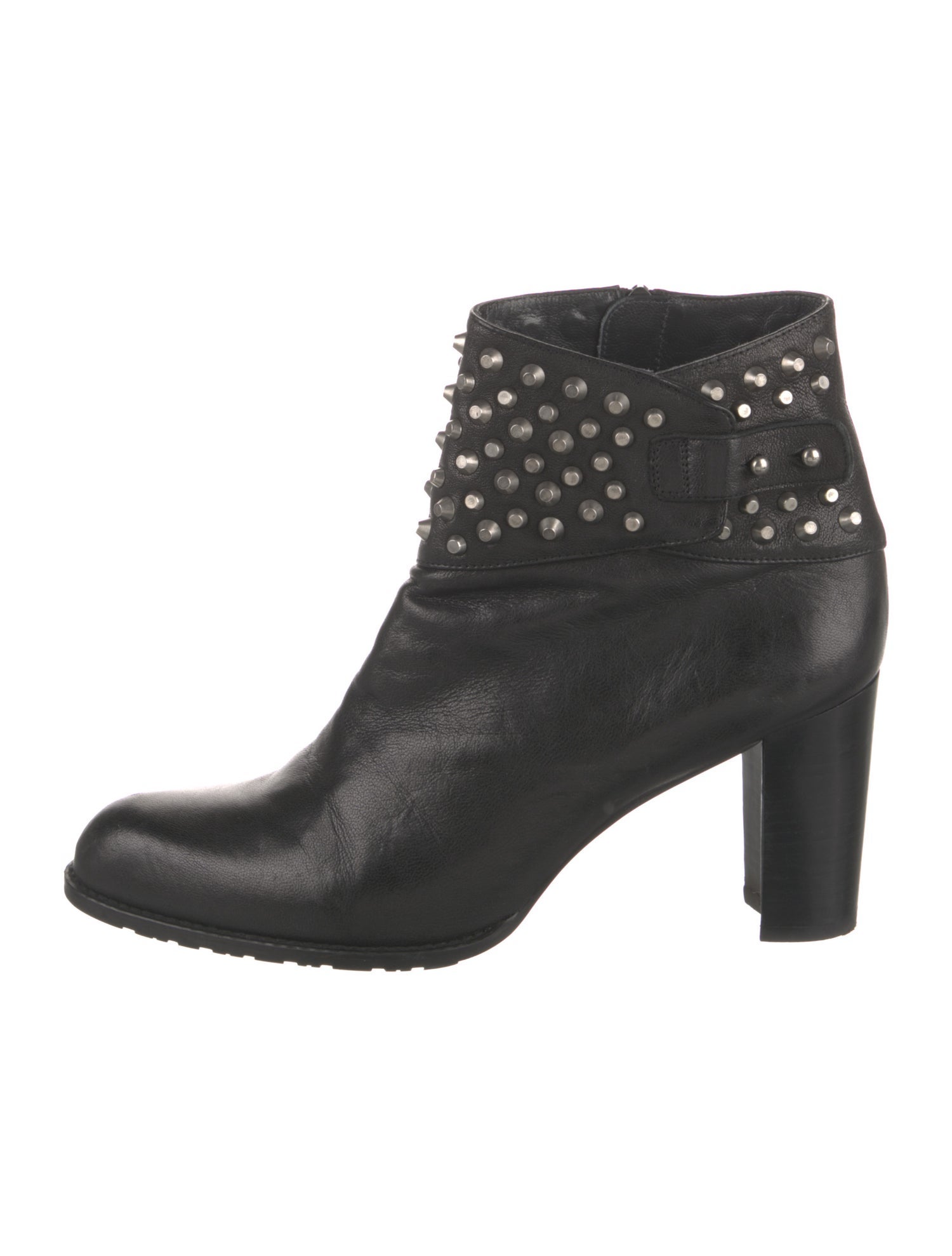 Stuart Weitzman Leather Studded Accents Boots