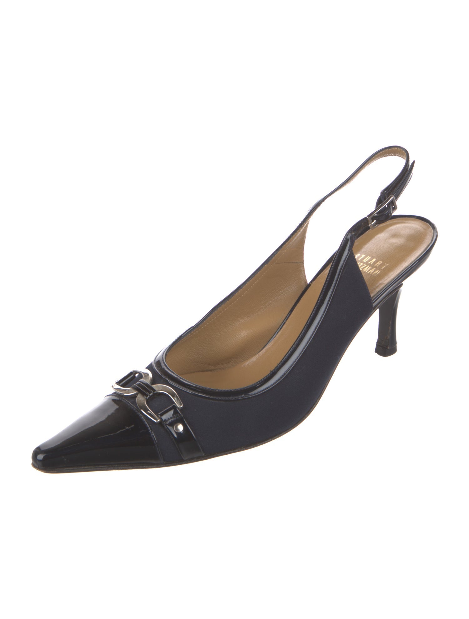Stuart Weitzman Patent Leather Slingback Pumps