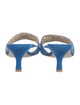 Stuart Weitzman Suede Lasercut Accents Slides