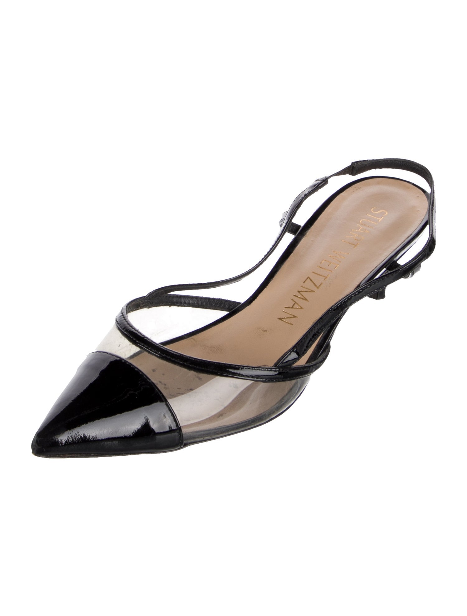 Stuart Weitzman Patent Leather Slingback Pumps