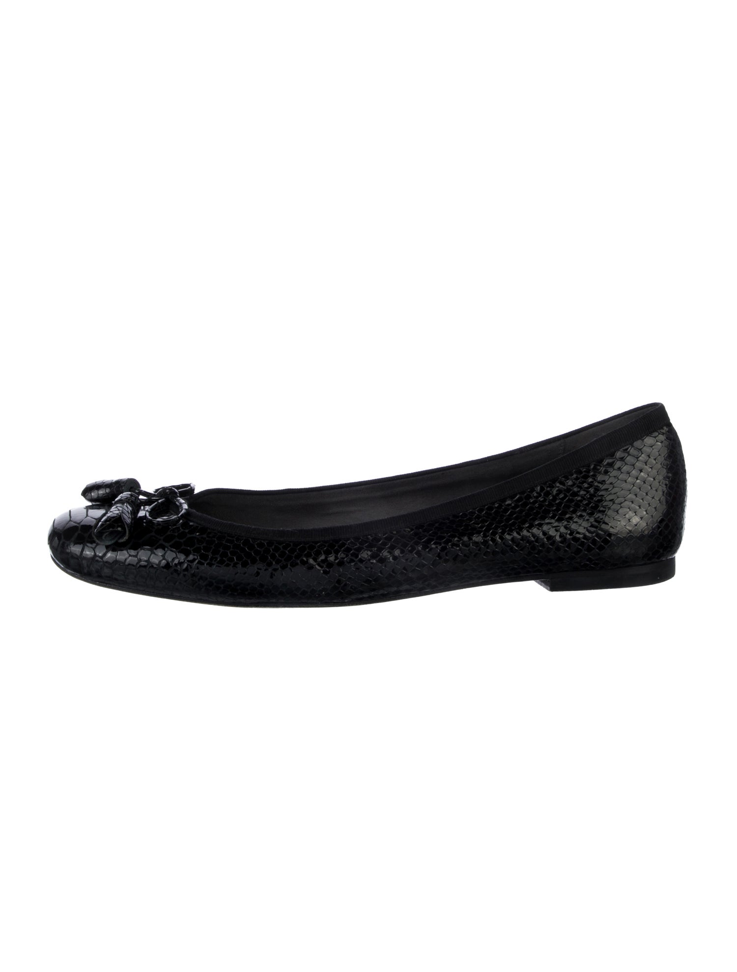 Stuart Weitzman Leather Animal Print Ballet Flats