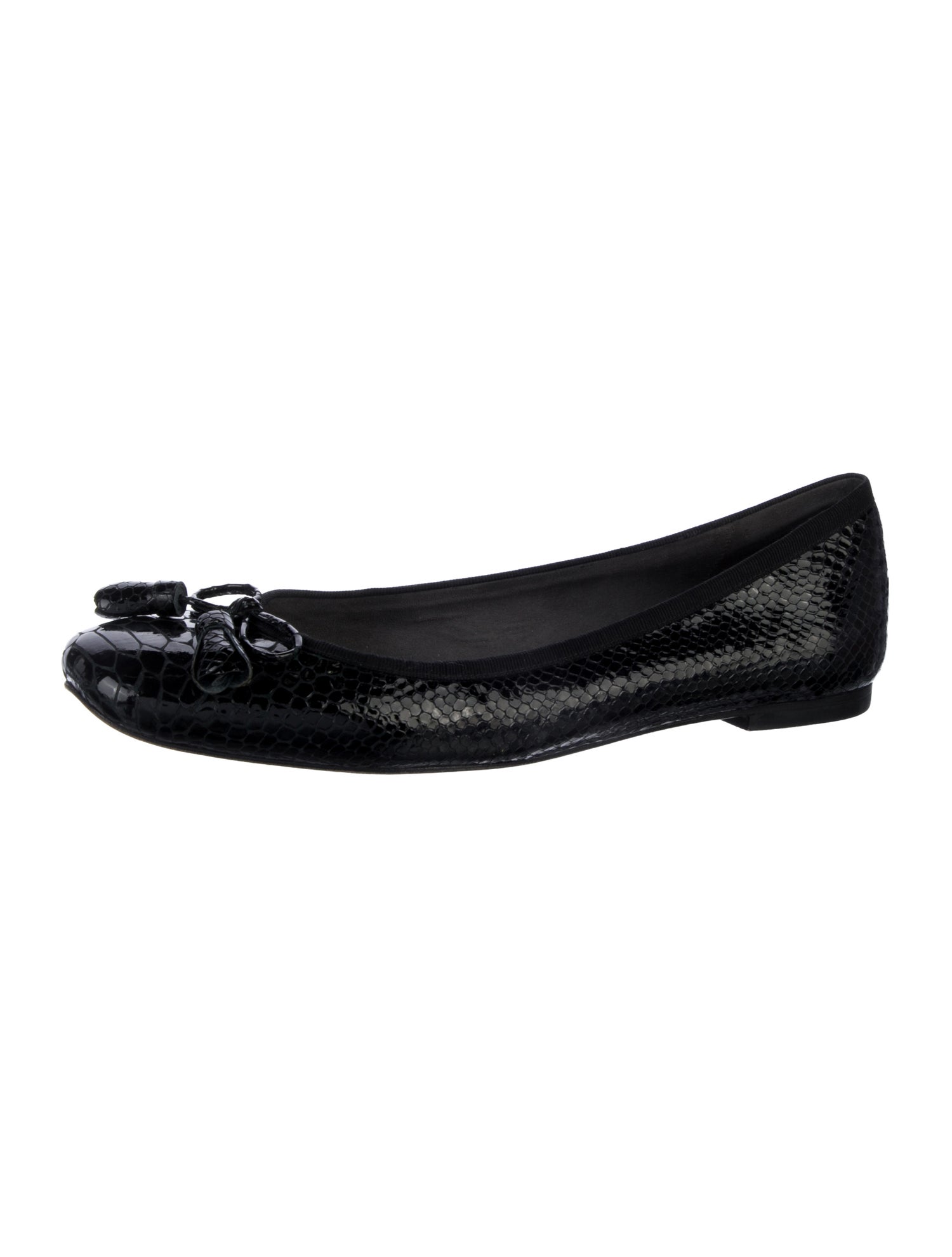 Stuart Weitzman Leather Animal Print Ballet Flats