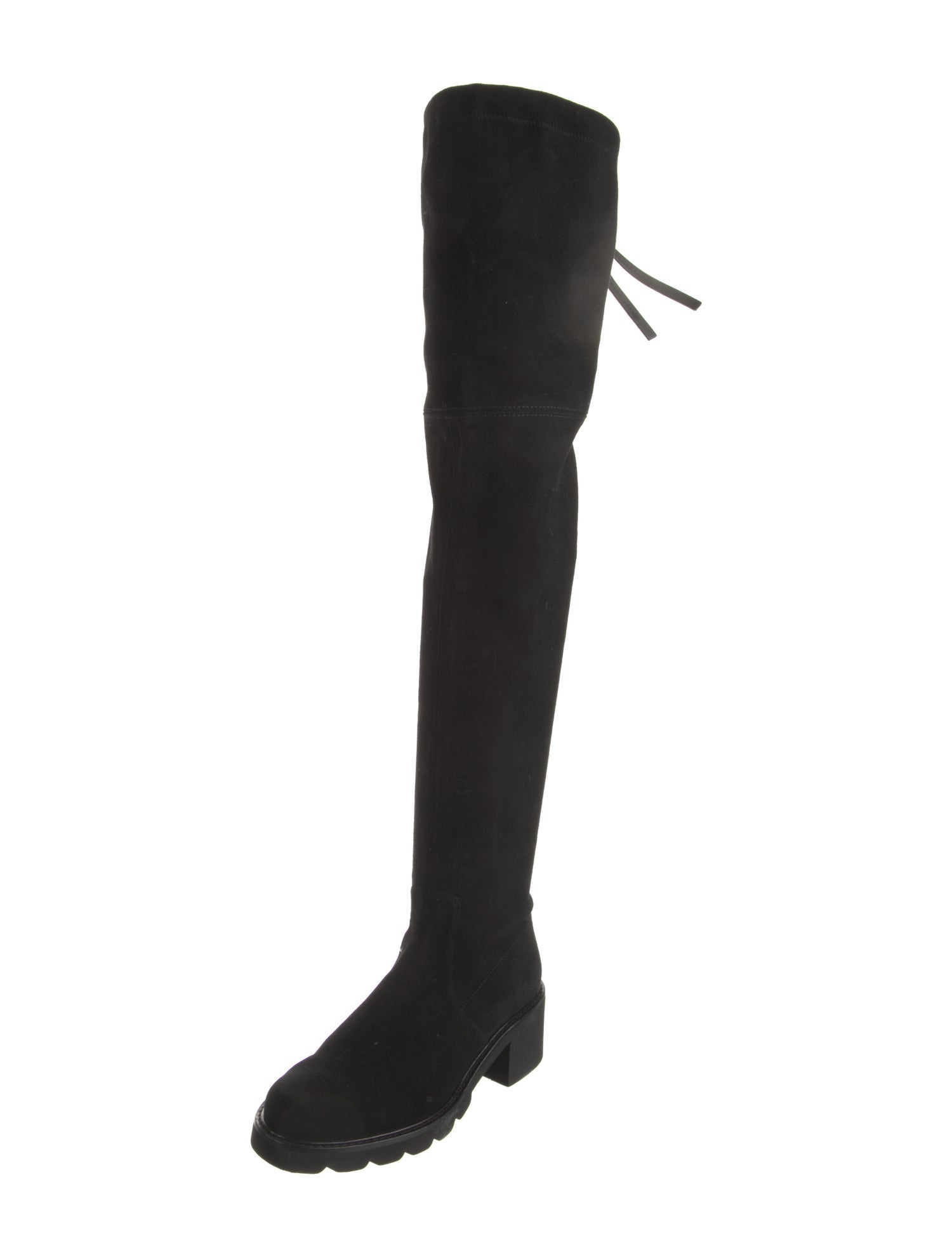 Stuart Weitzman Suede Whipstitch Trim Boots