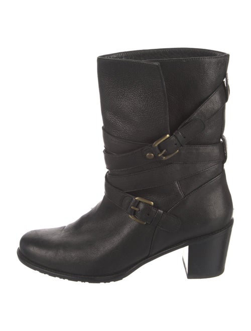 Stuart Weitzman Leather Moto Boots
