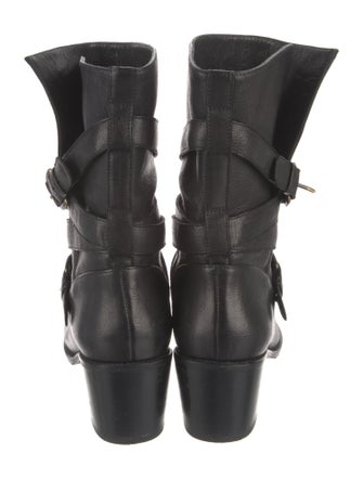 Stuart Weitzman Leather Moto Boots