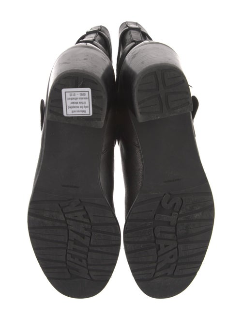 Stuart Weitzman Leather Moto Boots