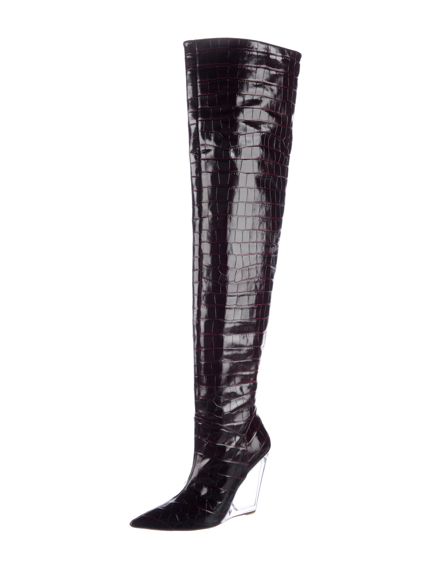 Stuart Weitzman Embossed Leather Boots