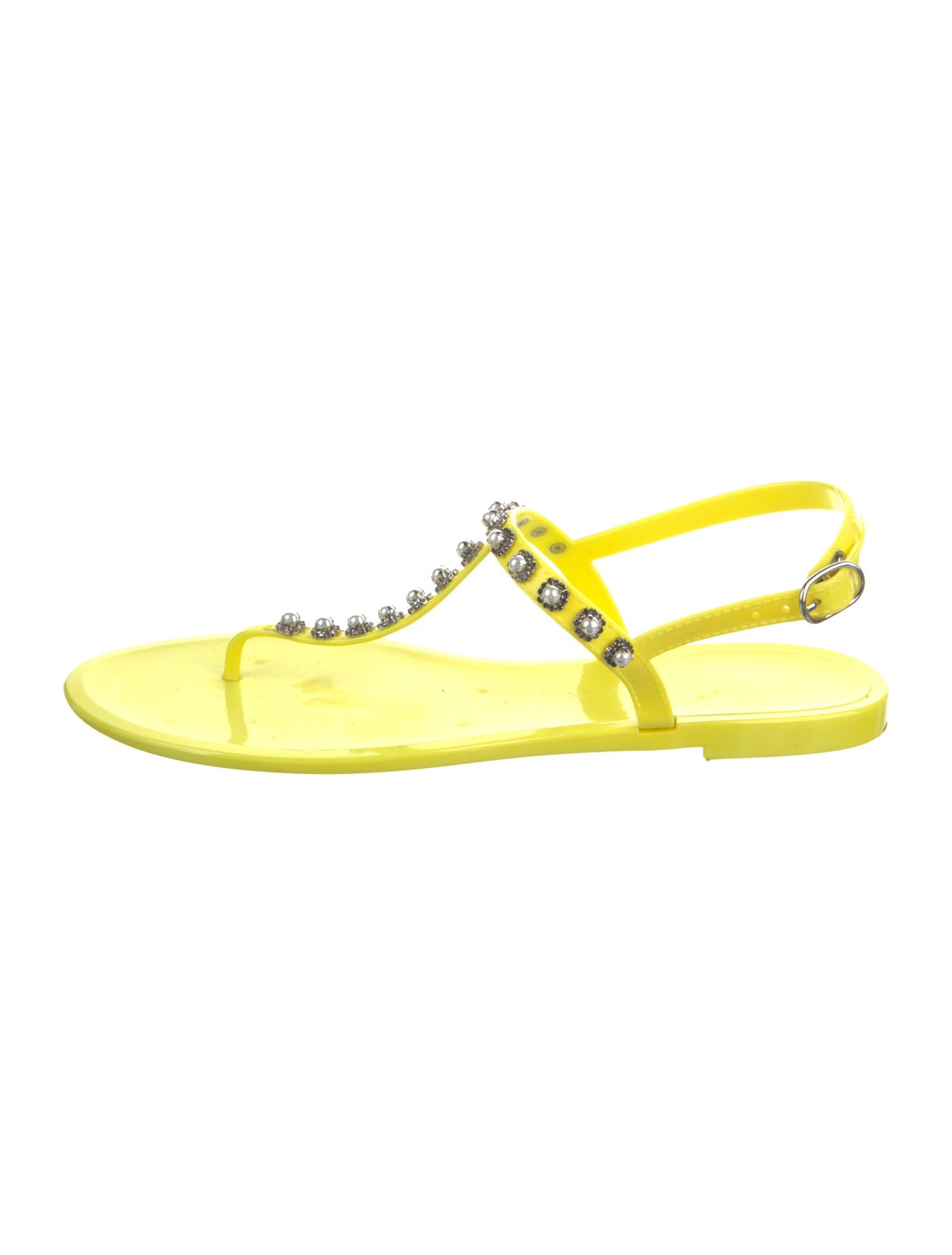 Stuart Weitzman Rubber T-Strap Sandals