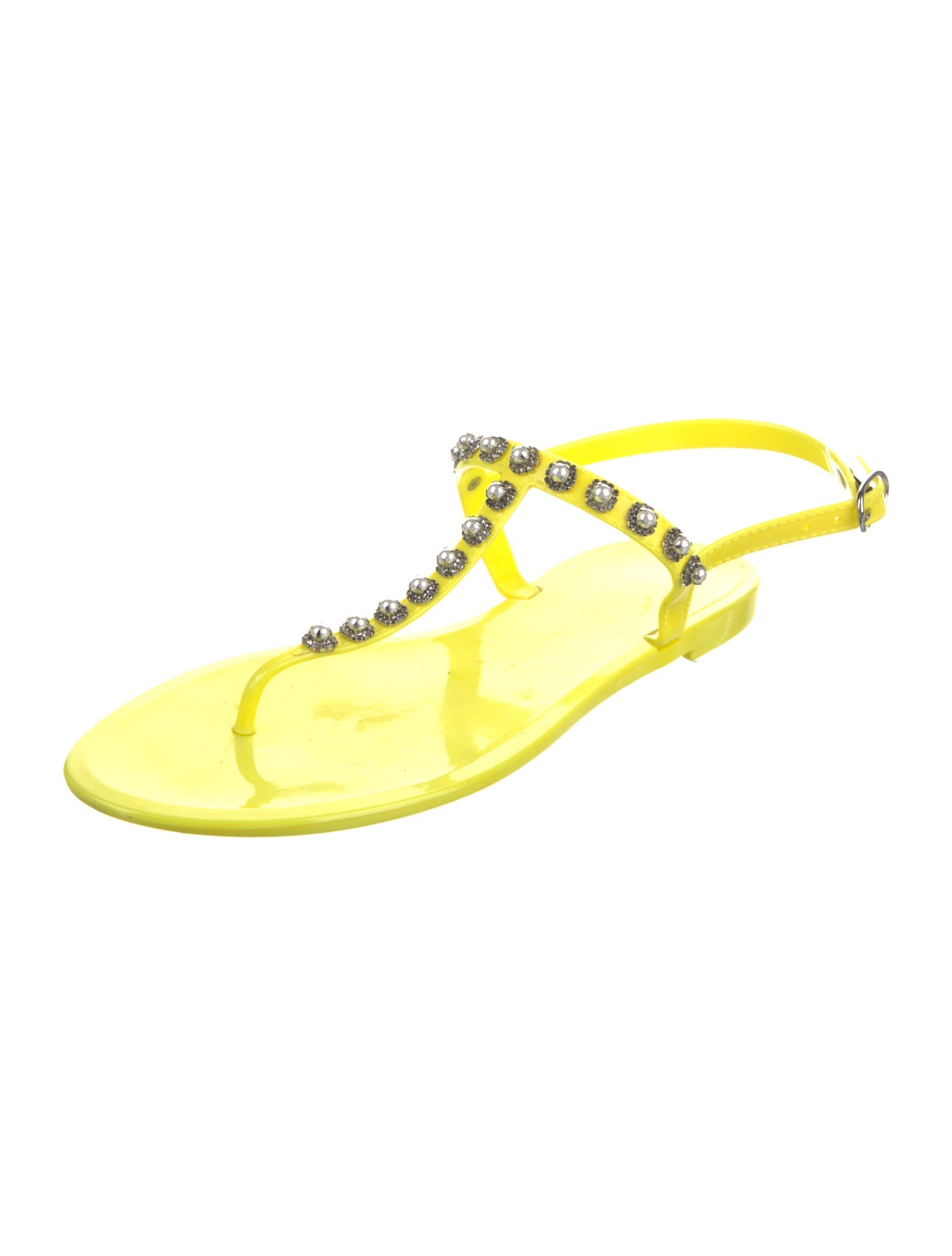 Stuart Weitzman Rubber T-Strap Sandals