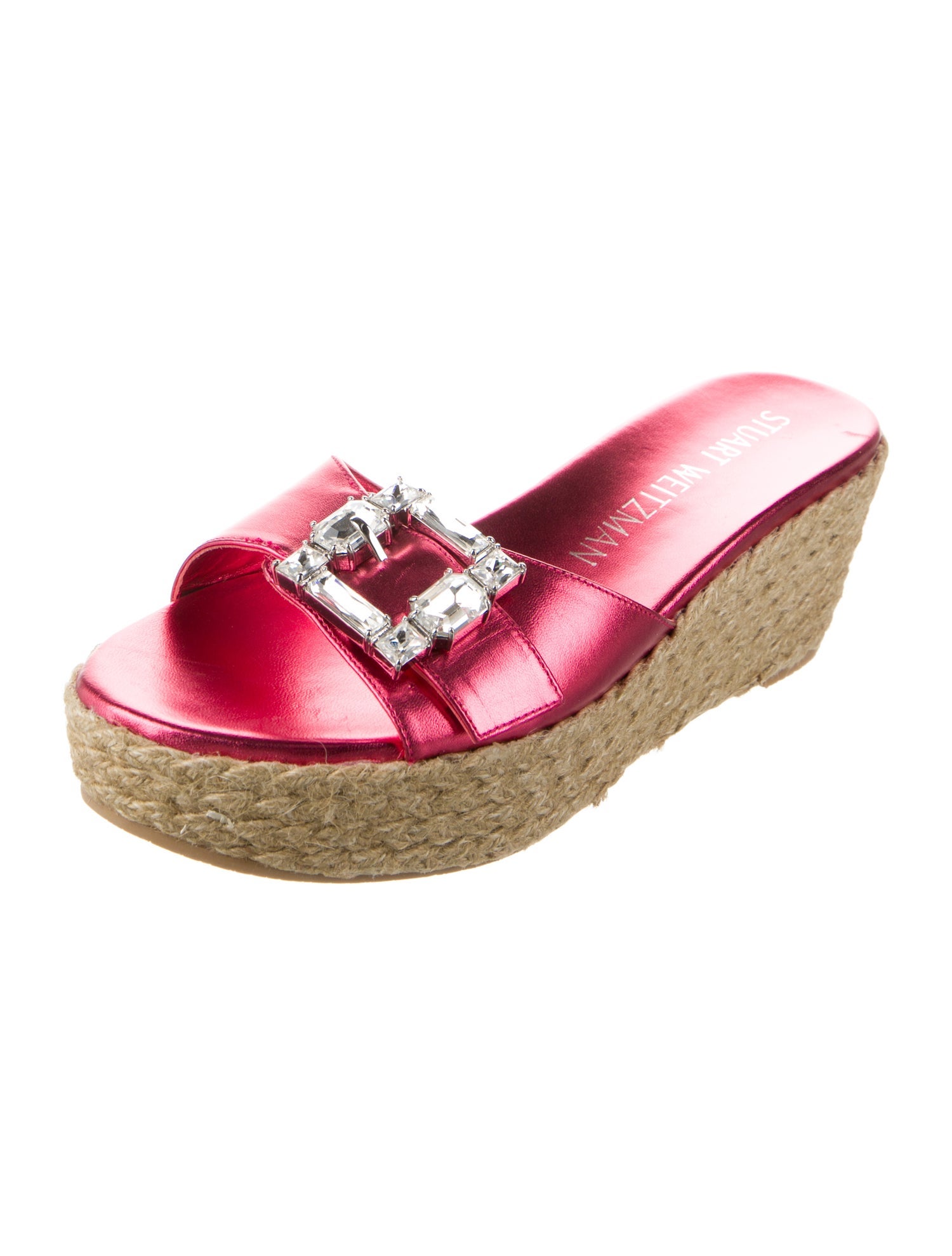 Stuart Weitzman Raffia Espadrilles