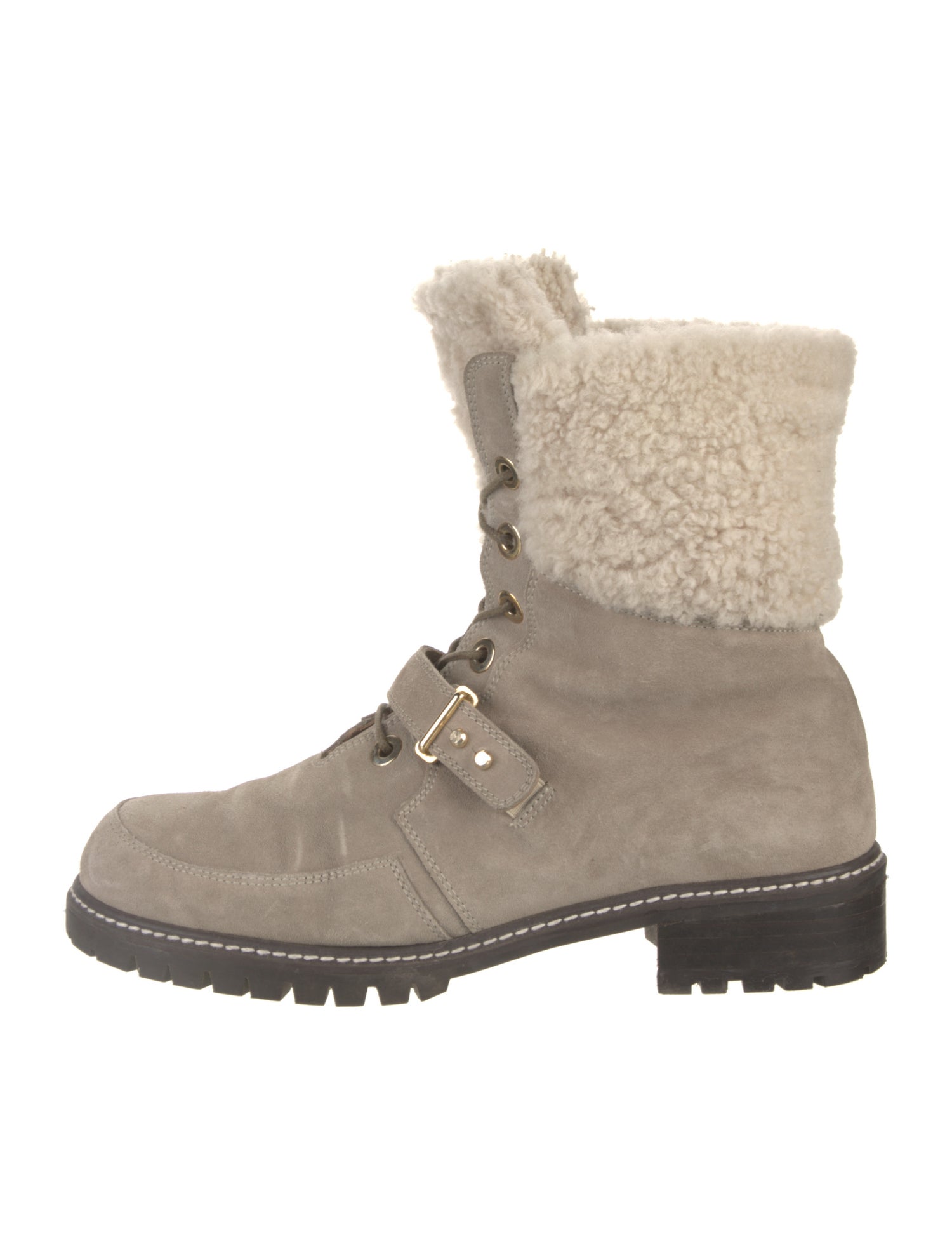 Stuart Weitzman Suede Combat Boots