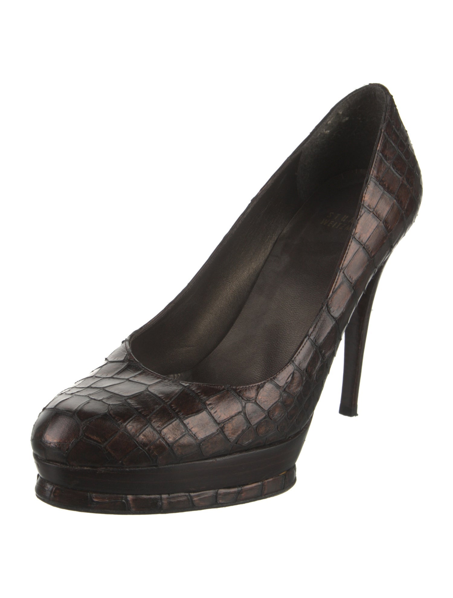 Stuart Weitzman Alligator Pumps