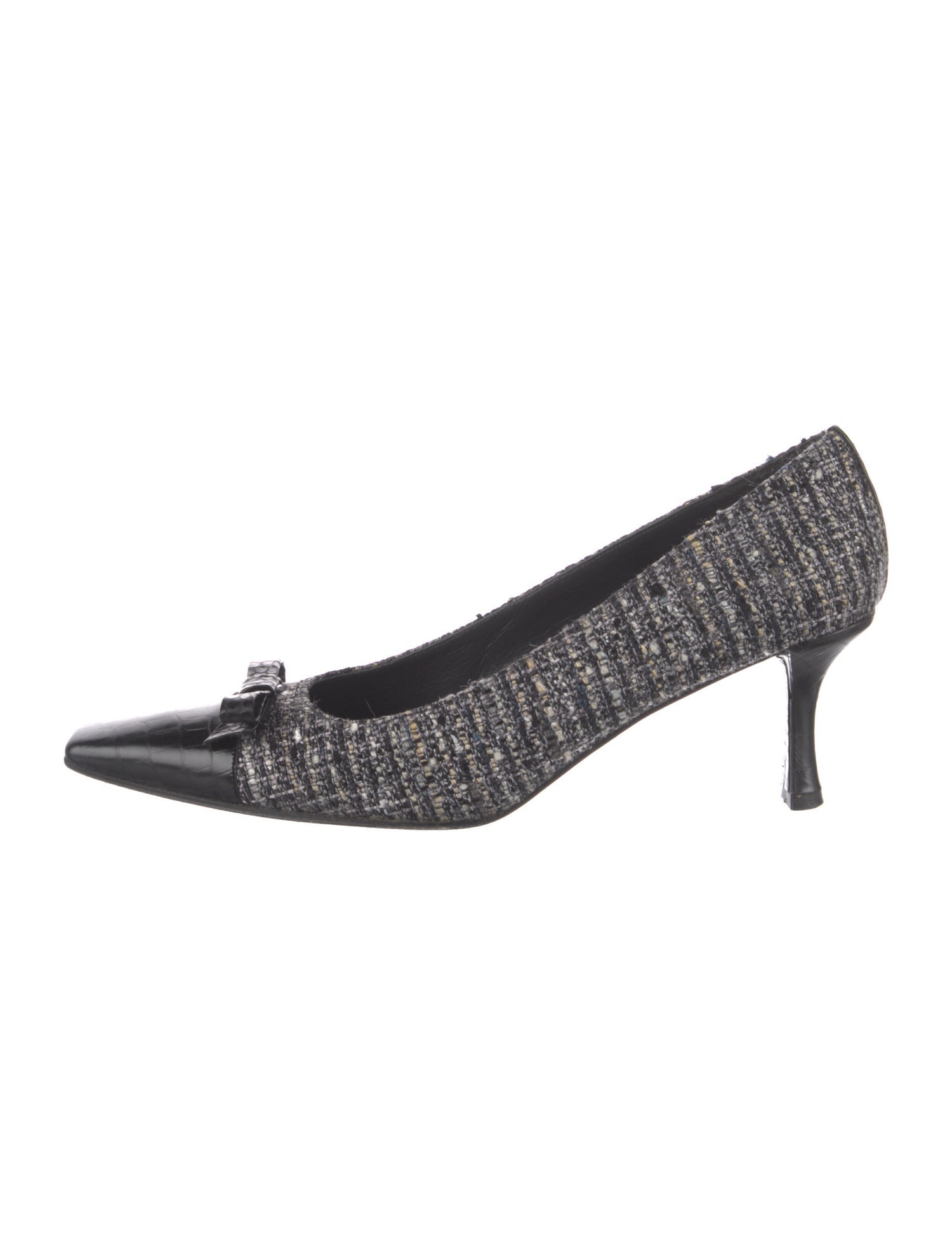 Stuart Weitzman Tweed Tweed Pattern Pumps