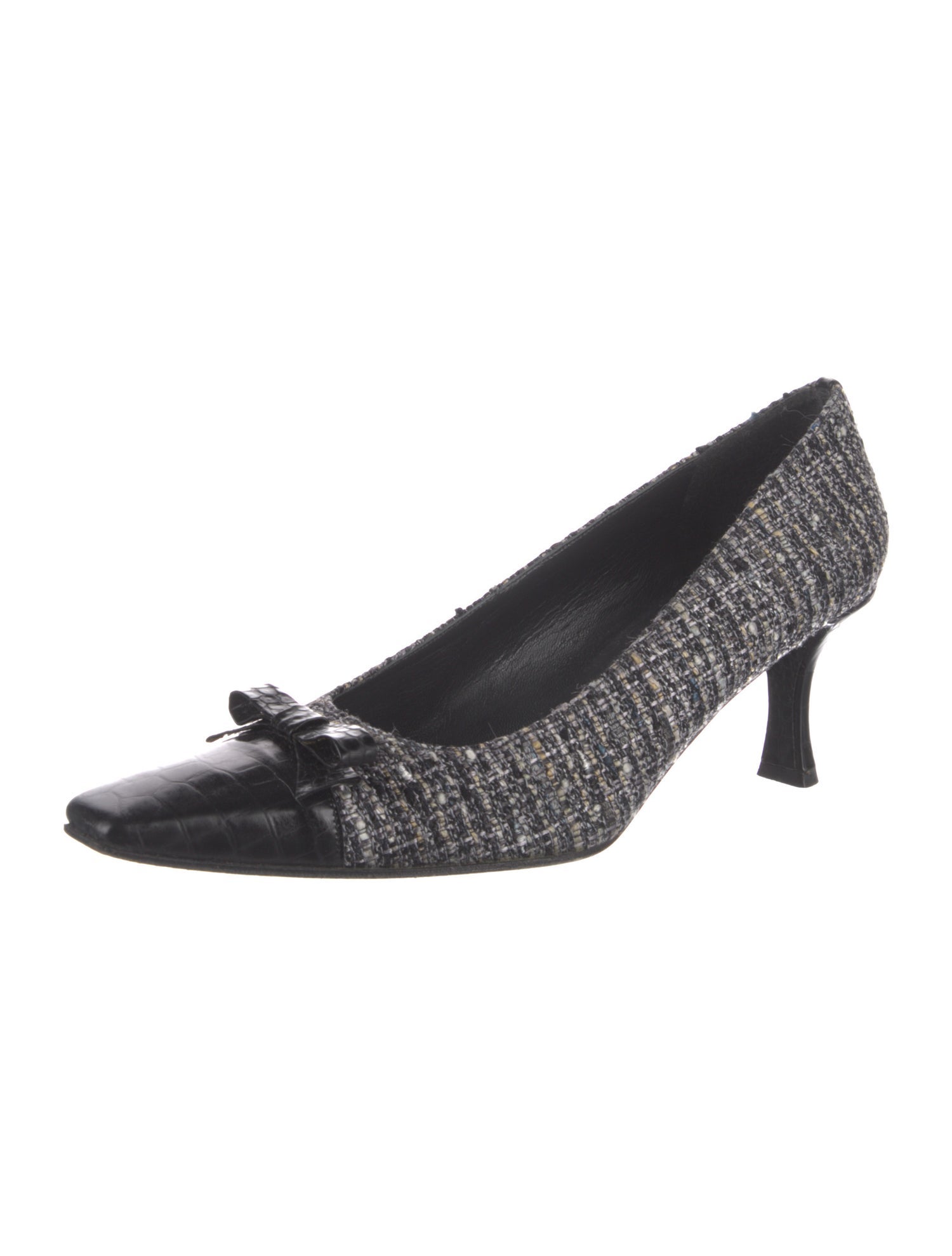 Stuart Weitzman Tweed Tweed Pattern Pumps
