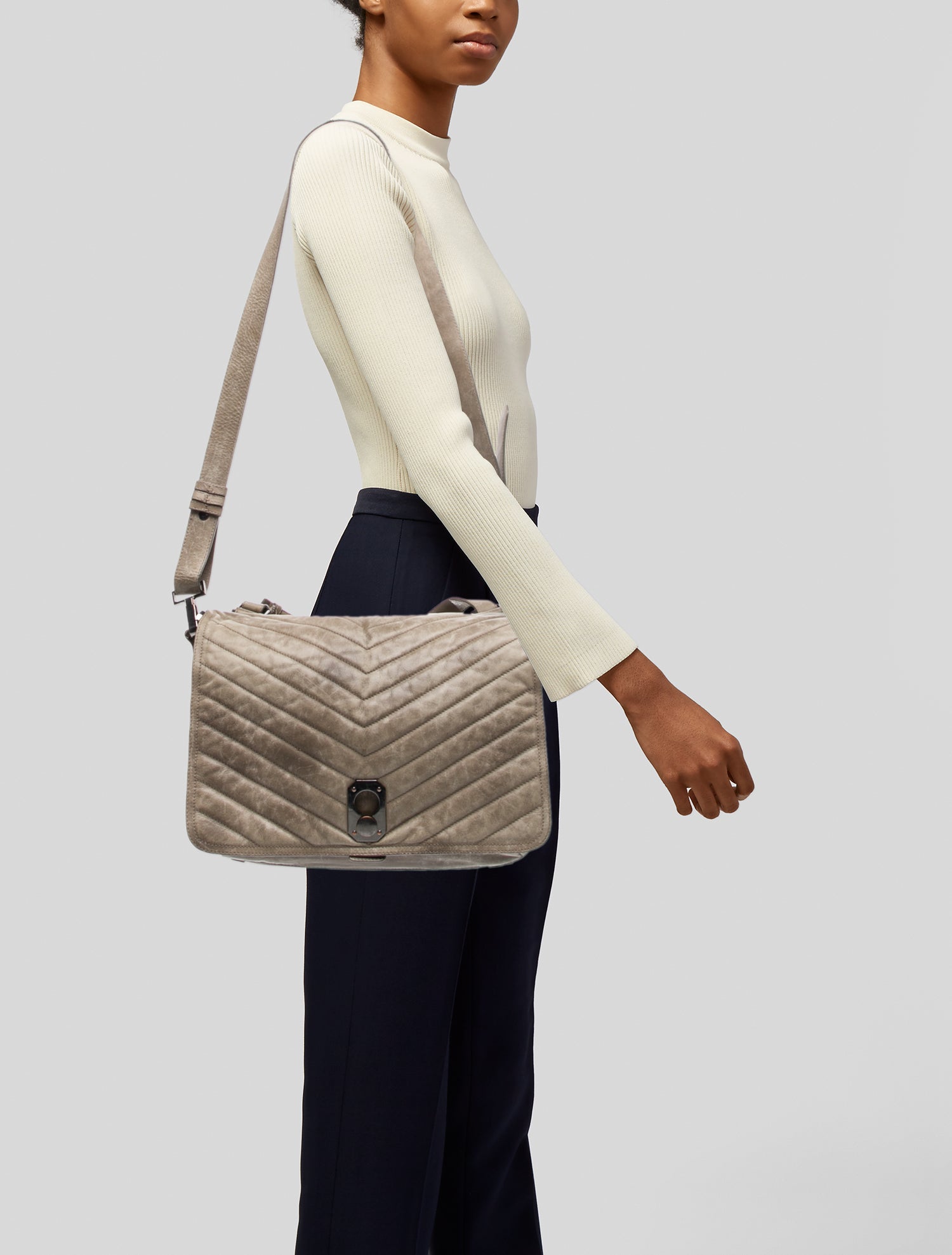 Stuart Weitzman Suede Messenger Bag