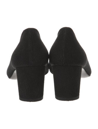 Stuart Weitzman Leather Beaded Accents Pumps