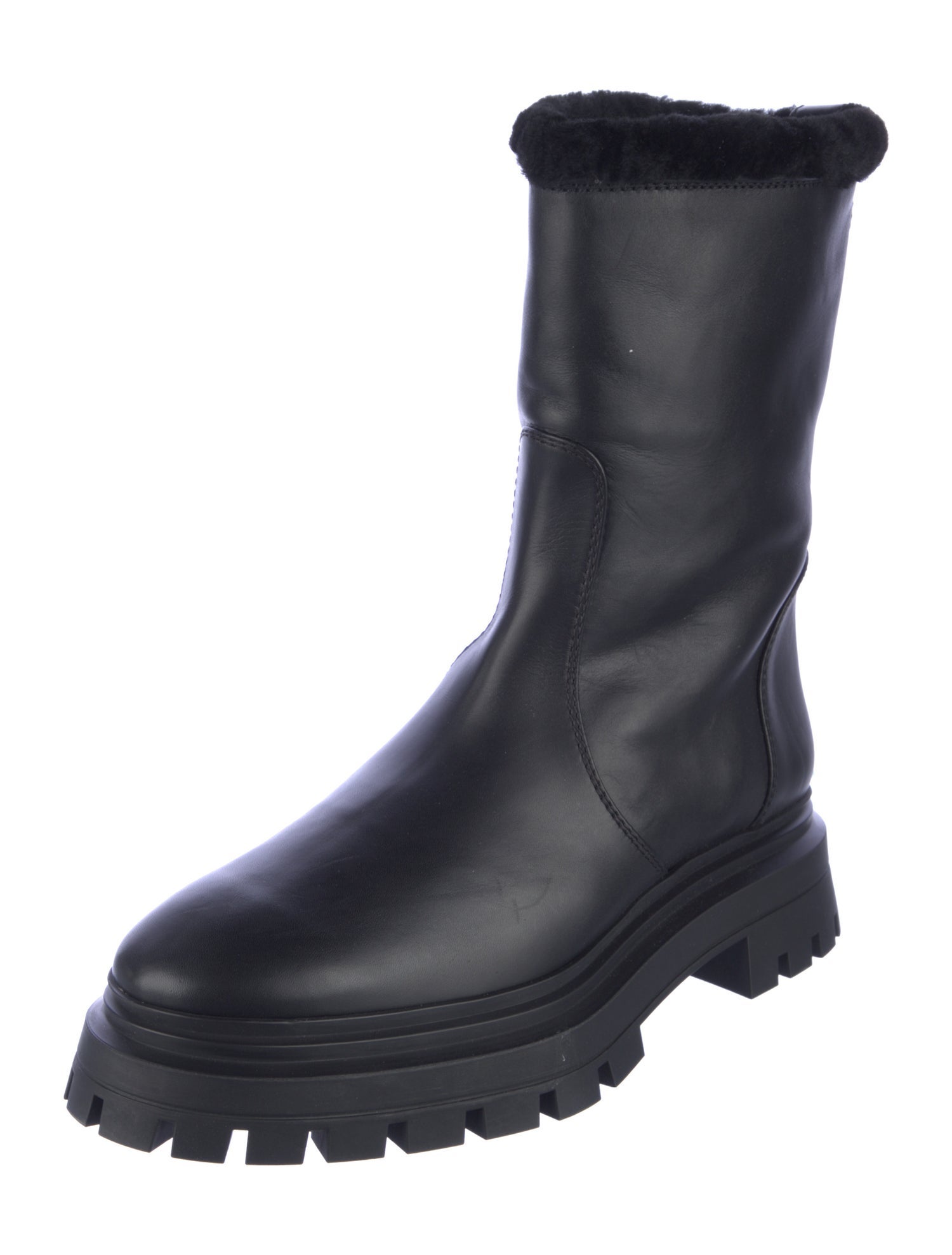 Stuart Weitzman Leather Rain Boots