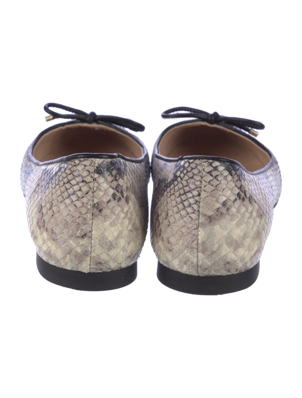 Stuart Weitzman Python Ballet Flats Neutrals Anim… - image 4