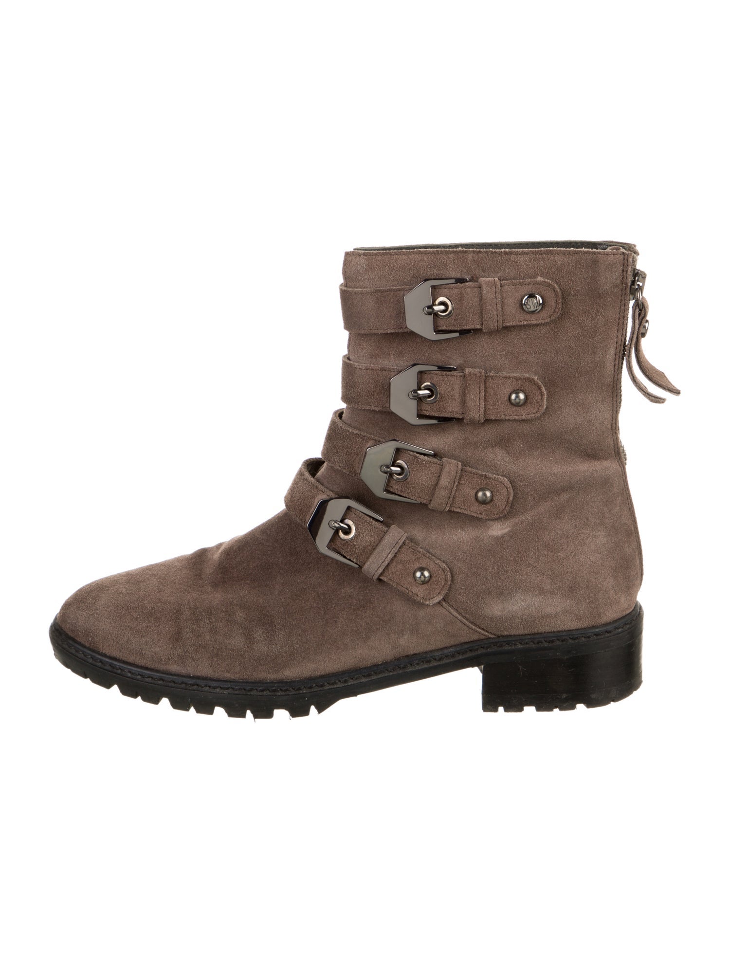 Stuart Weitzman Suede Moto Boots