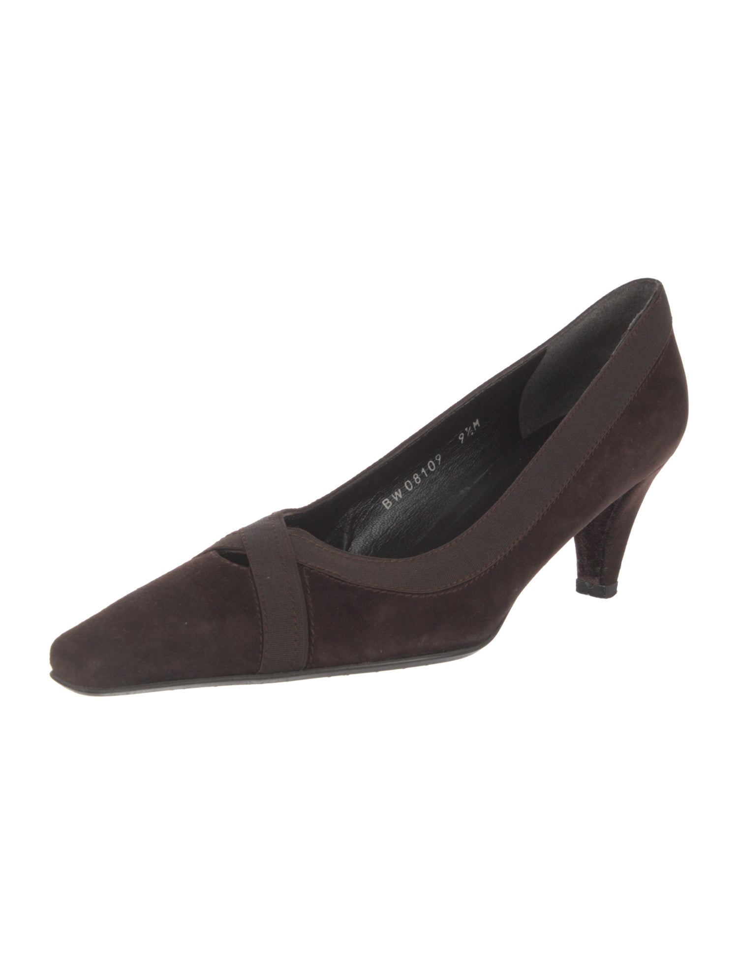Stuart Weitzman Suede Grosgrain Trim Pumps