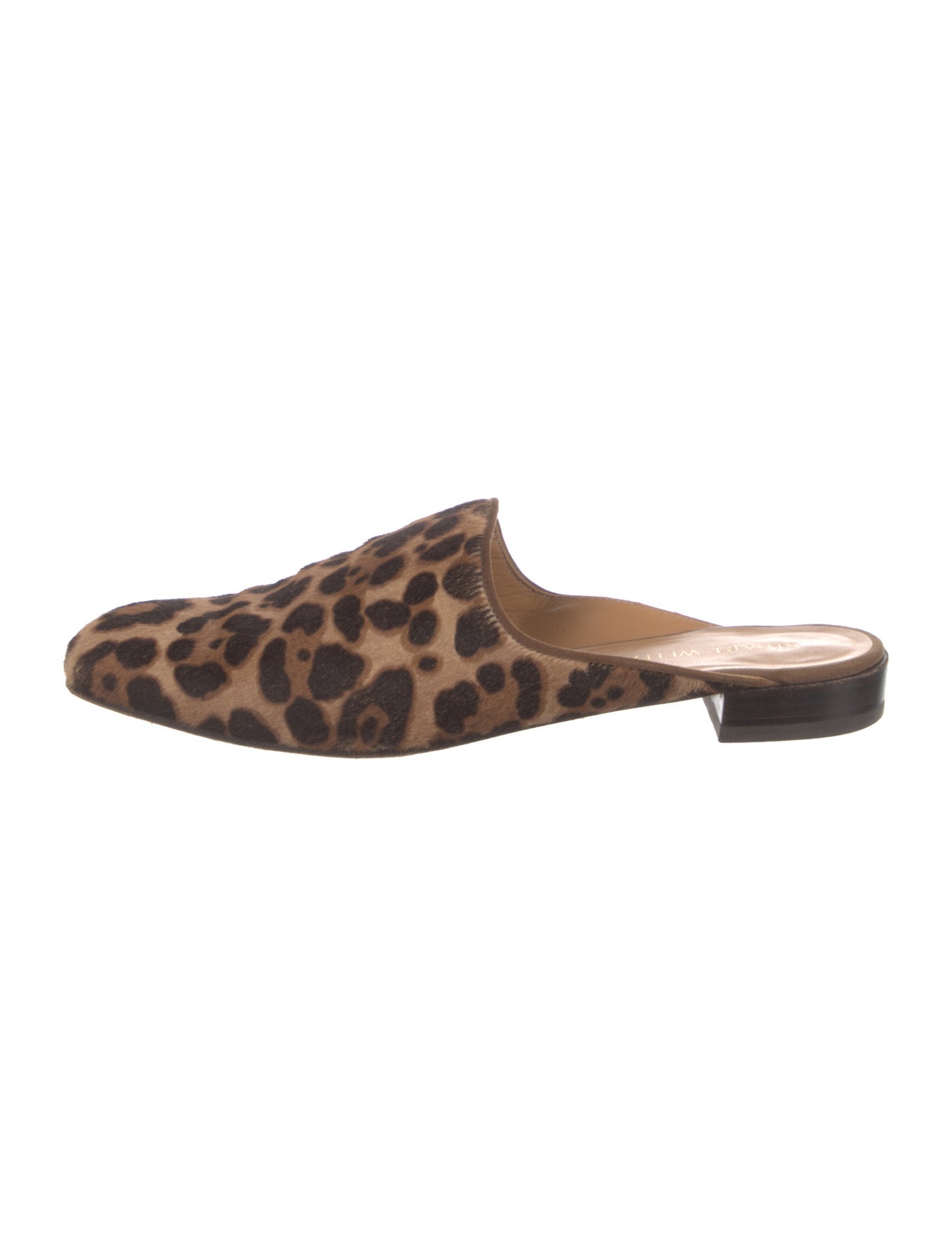 Stuart Weitzman Ponyhair Animal Print Mules