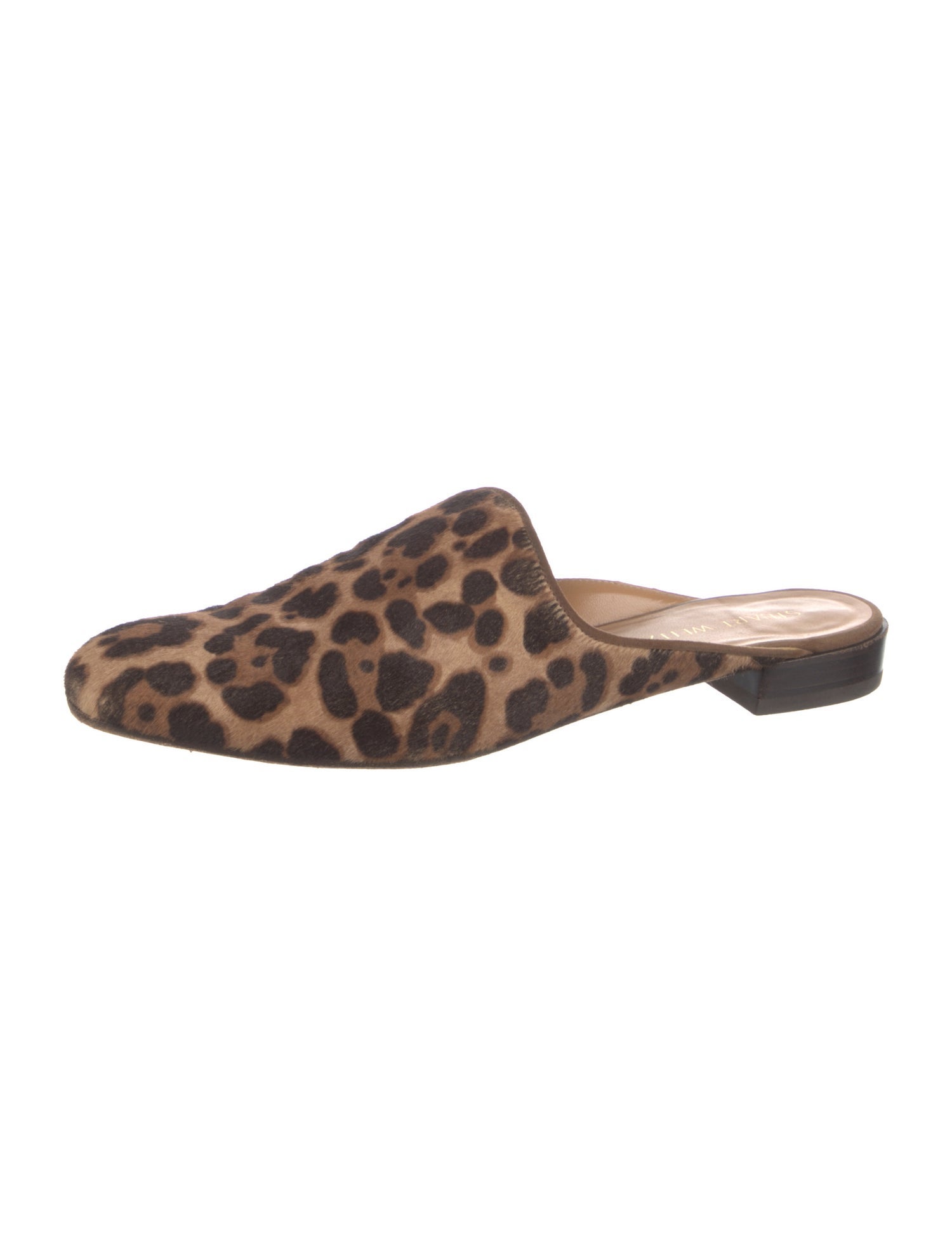 Stuart Weitzman Ponyhair Animal Print Mules