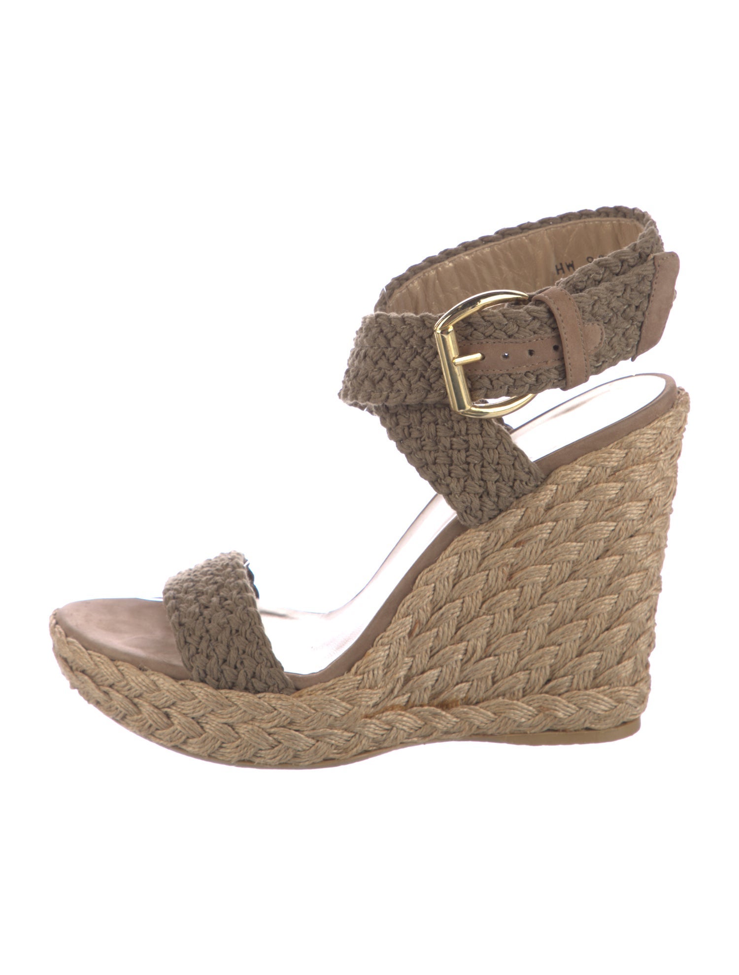 Stuart Weitzman Colorblock Pattern Braided Accents Espadrilles