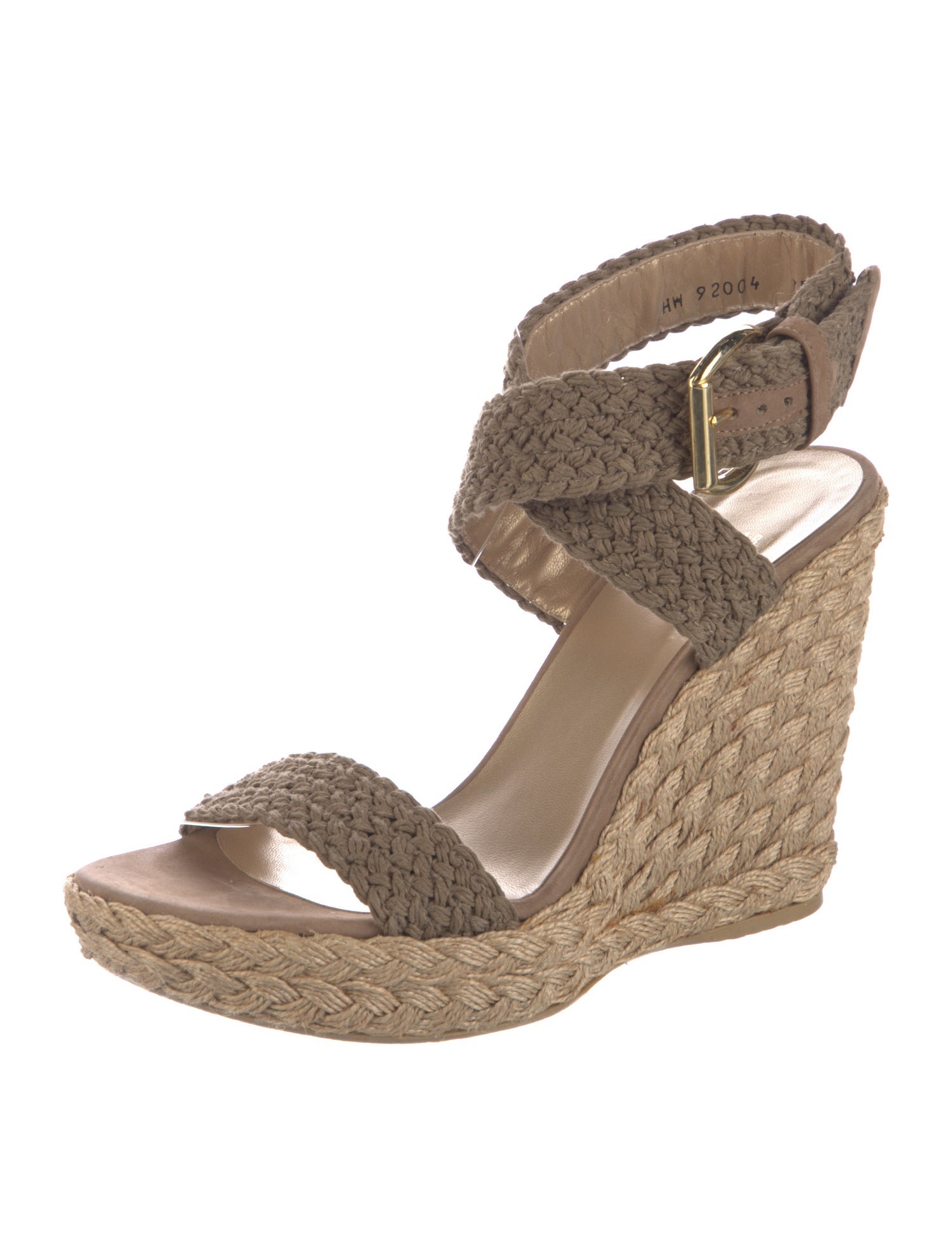 Stuart Weitzman Colorblock Pattern Braided Accents Espadrilles