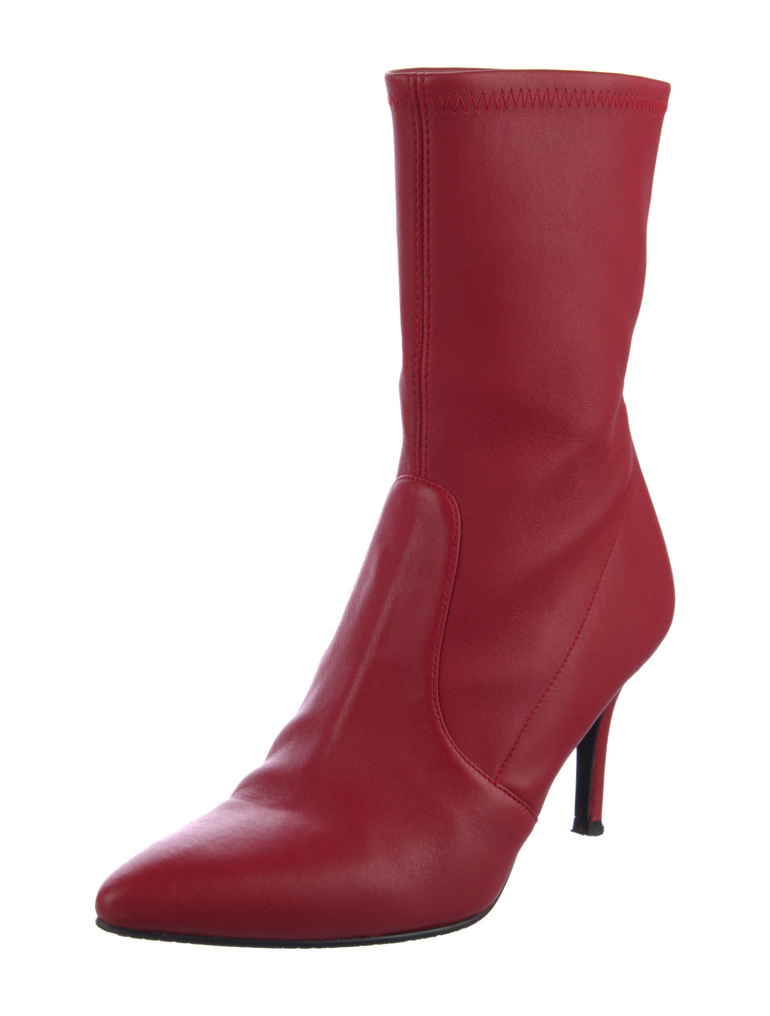 Stuart Weitzman Leather Sock Boots