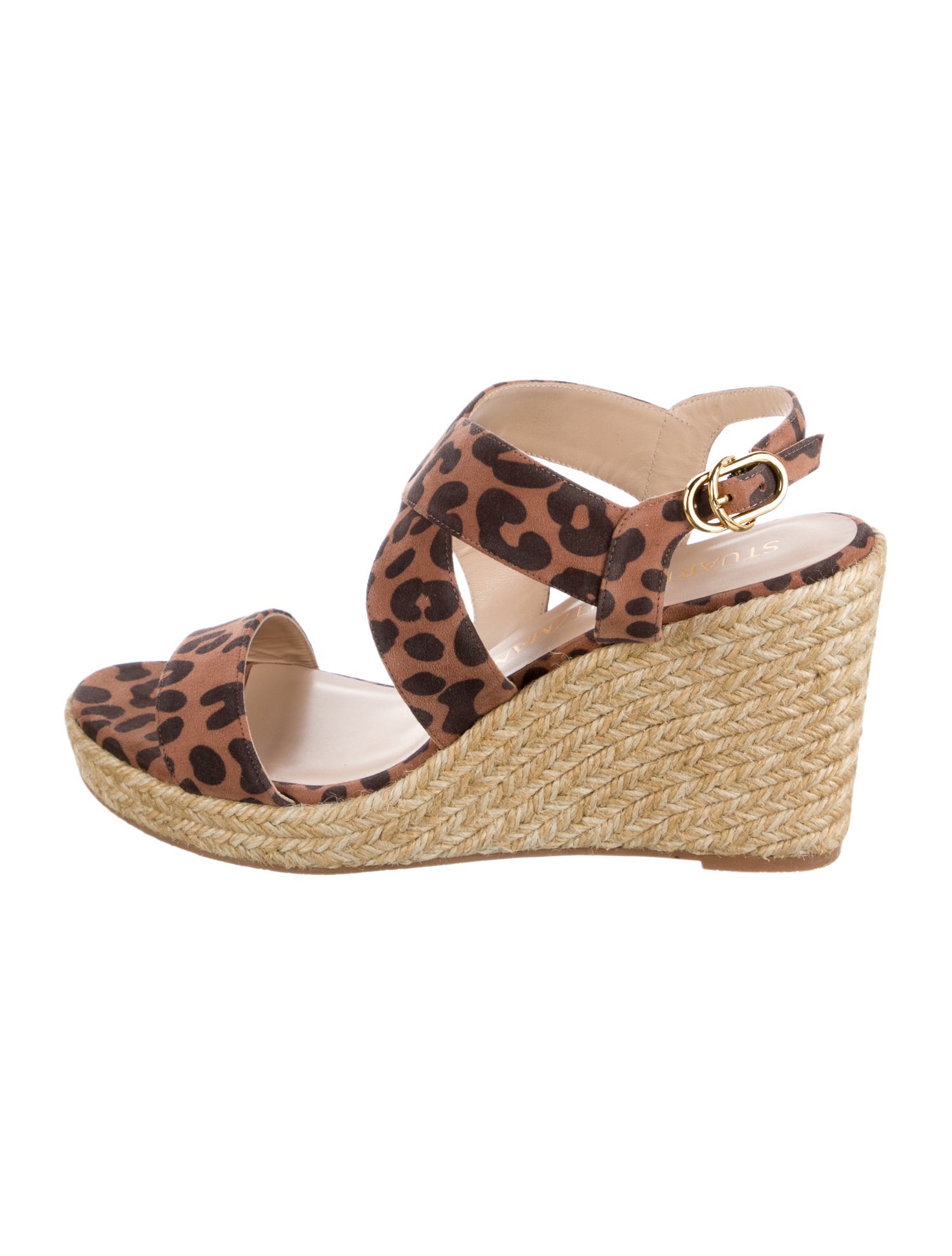 Stuart Weitzman Suede Animal Print Espadrilles