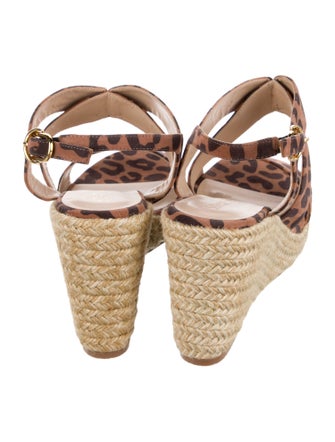 Stuart Weitzman Suede Animal Print Espadrilles