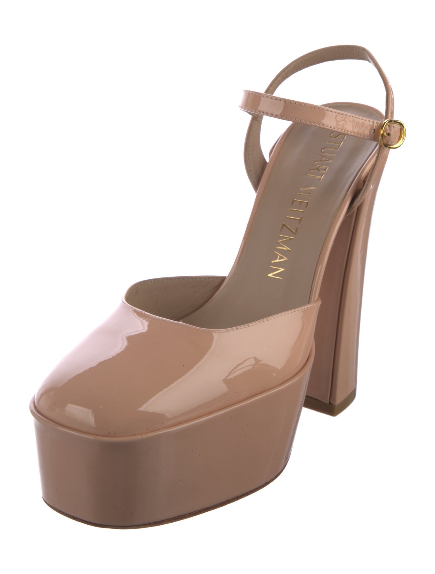 Stuart Weitzman Patent Leather Slingback Pumps