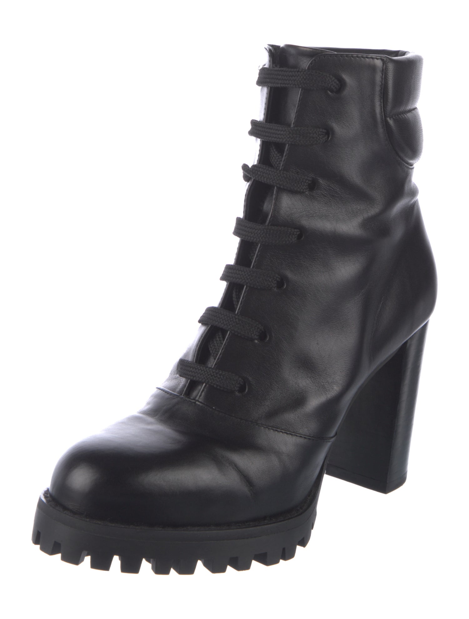 Stuart Weitzman Leather Combat Boots