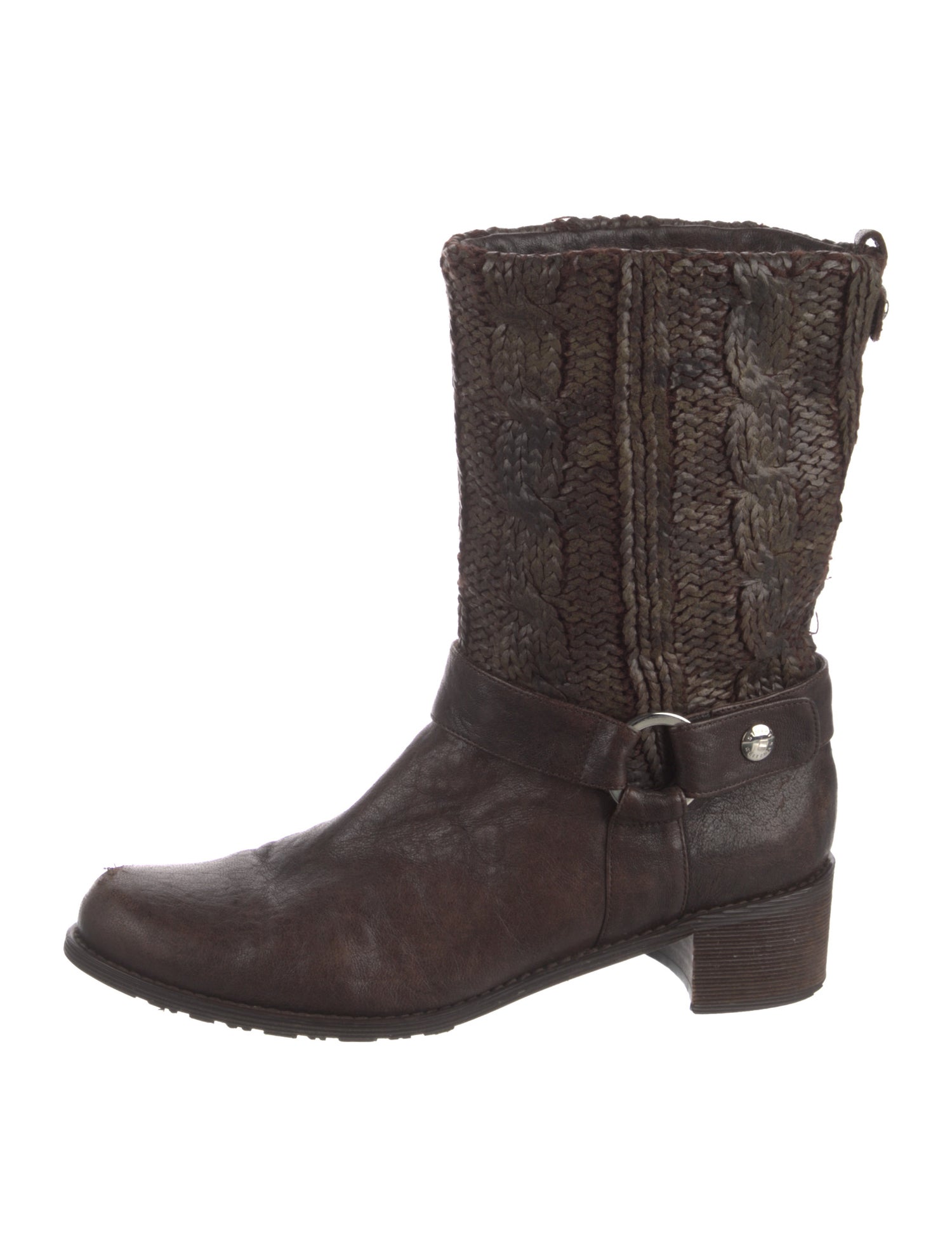 Stuart Weitzman Leather Moto Boots