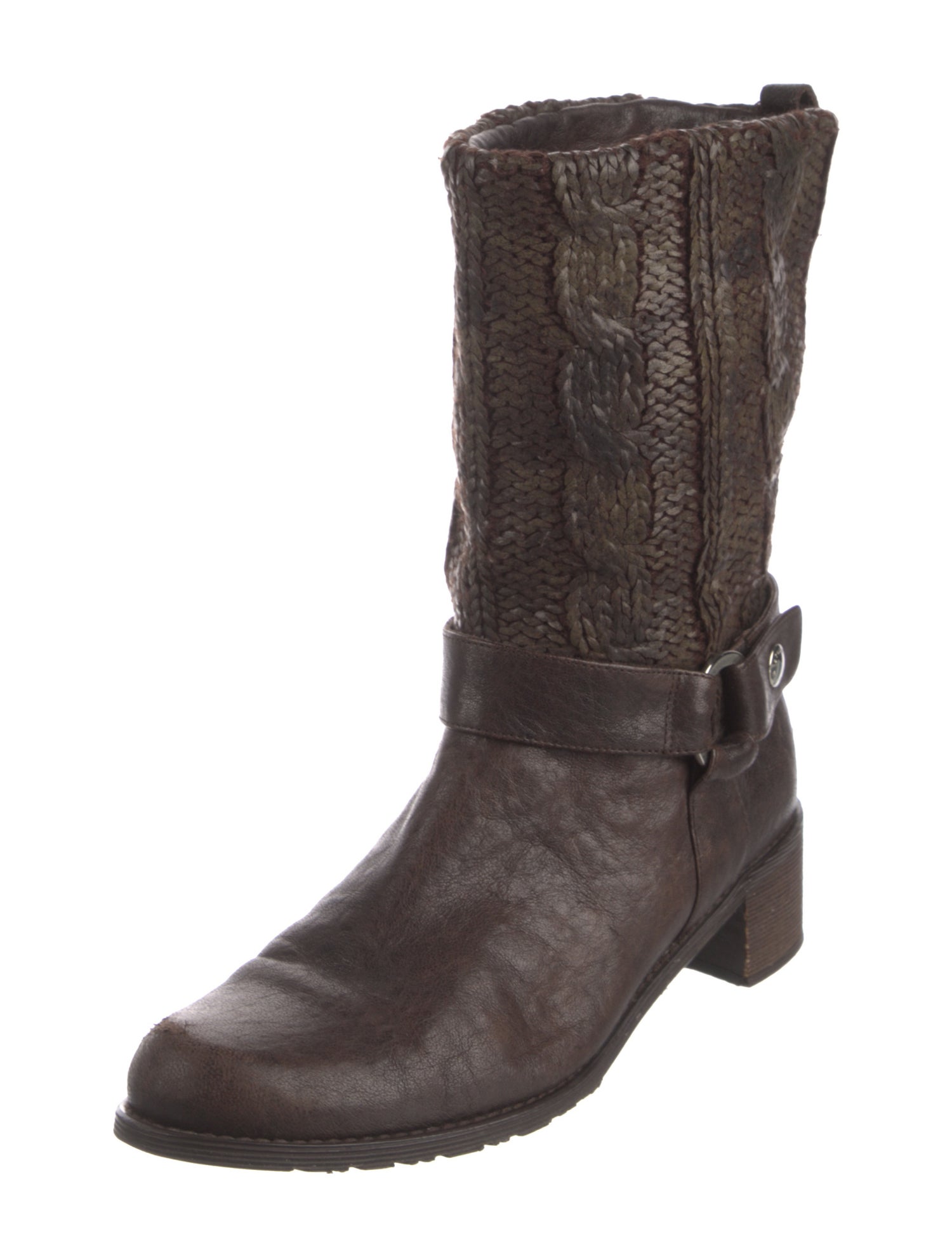 Stuart Weitzman Leather Moto Boots