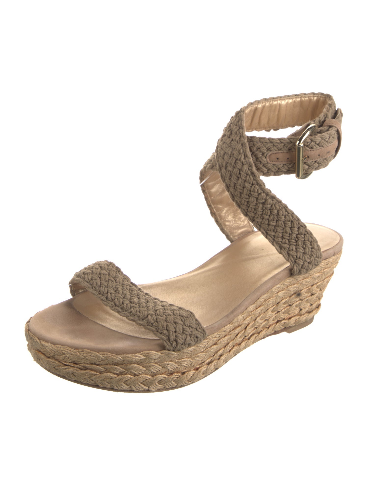 Stuart Weitzman Jute Colorblock Pattern Espadrilles