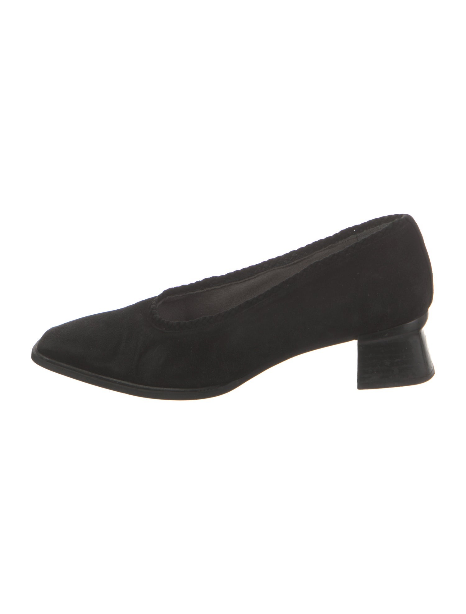 Stuart Weitzman Suede Braided Accents Pumps