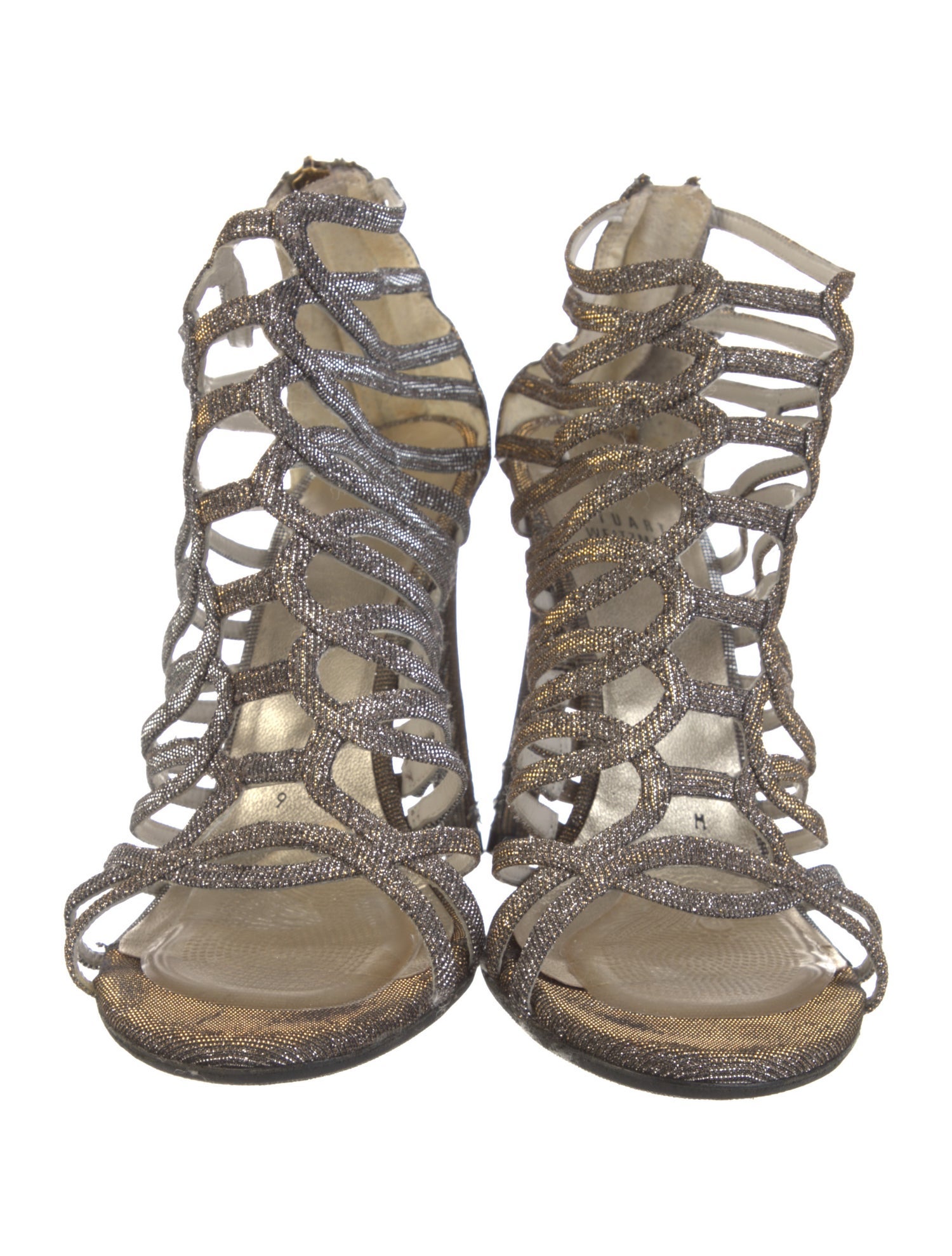 Stuart Weitzman Glitter Lace-Up Boots
