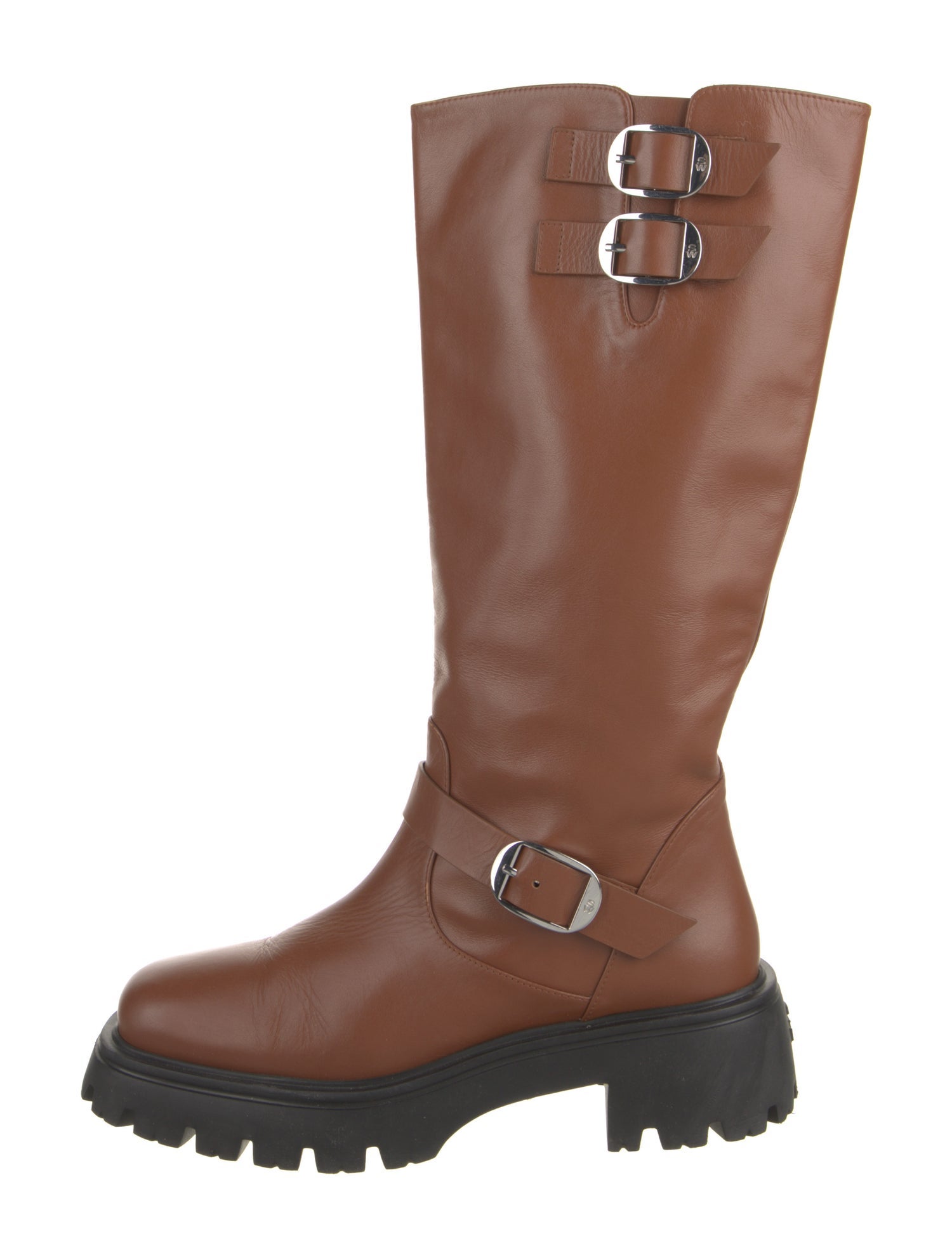 Stuart Weitzman Leather Moto Boots