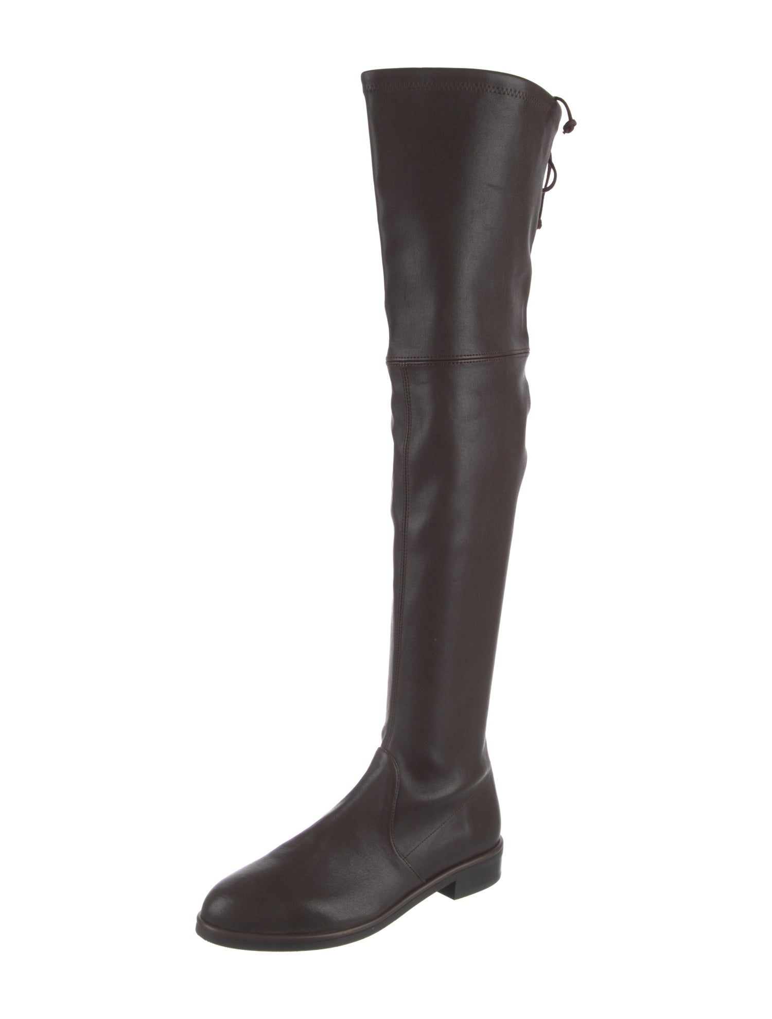 Stuart Weitzman Leather Lace-Up Boots