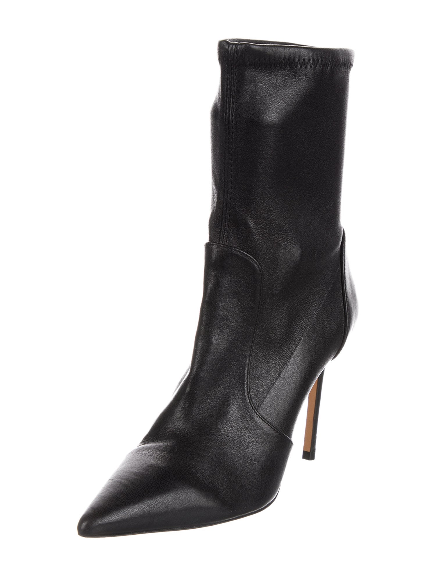Stuart Weitzman Leather Sock Boots