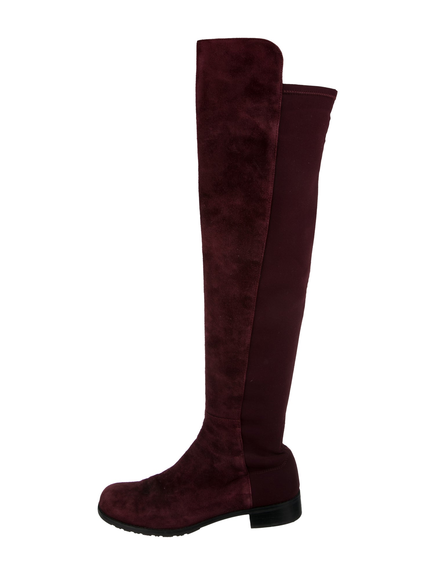 Stuart Weitzman Suede Colorblock Pattern Boots