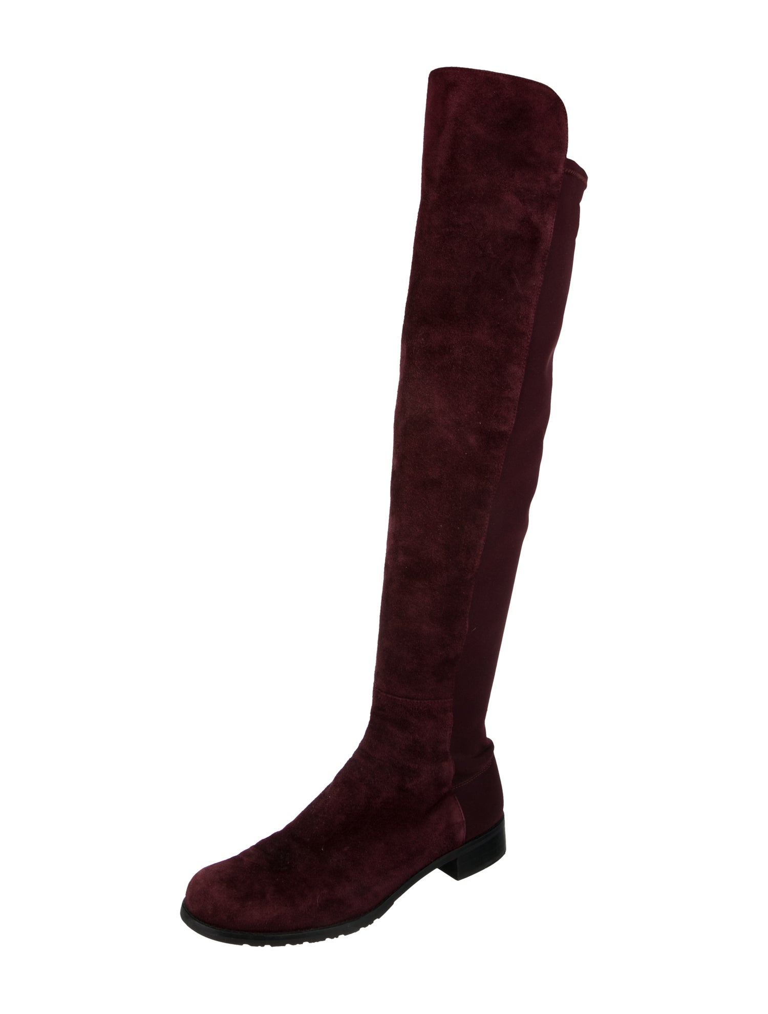 Stuart Weitzman Suede Colorblock Pattern Boots