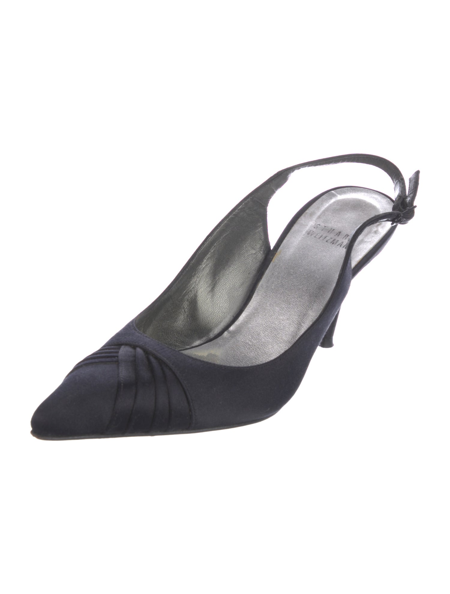 Stuart Weitzman Satin Slingback Pumps