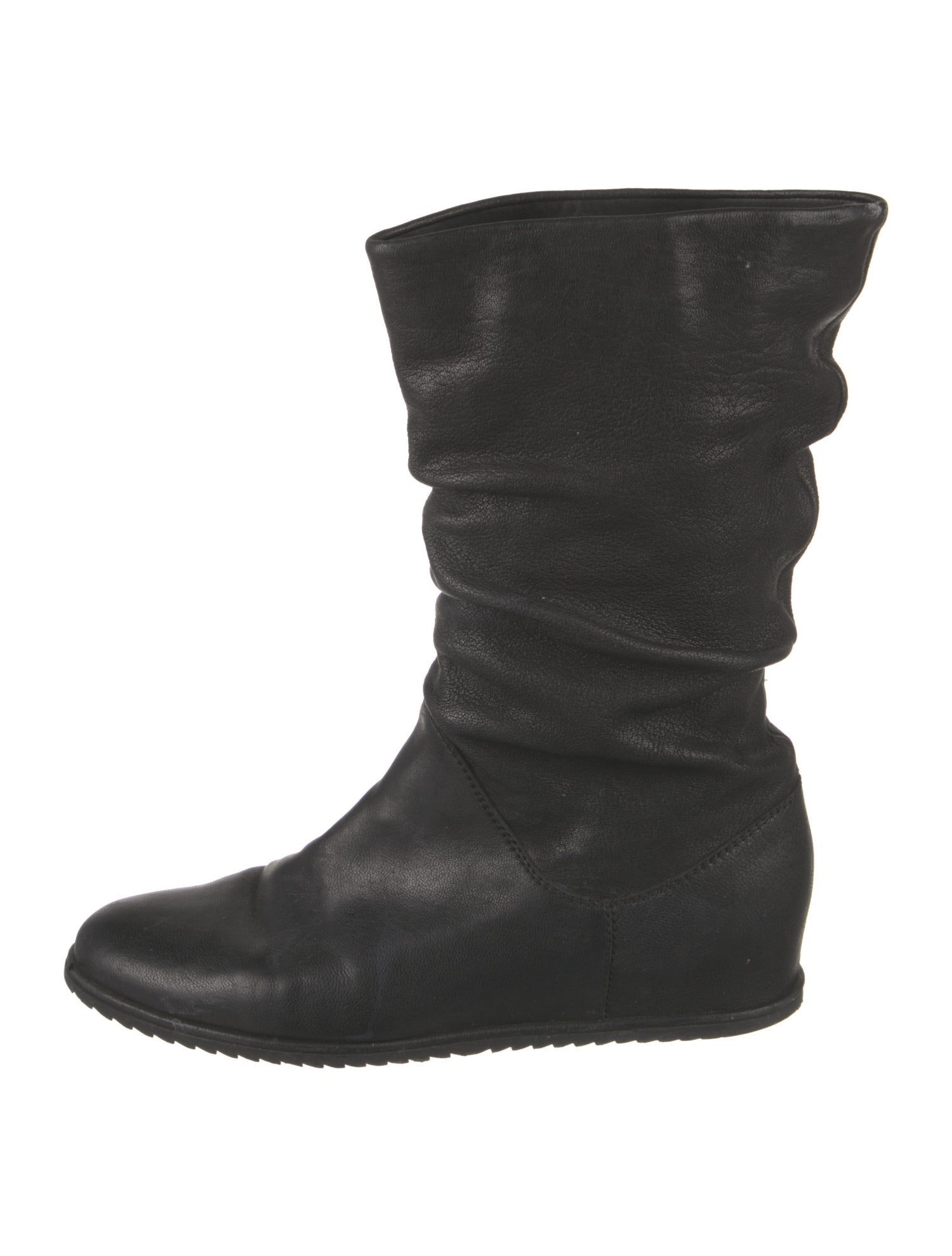 Stuart Weitzman Leather Animal Print Slouch Boots